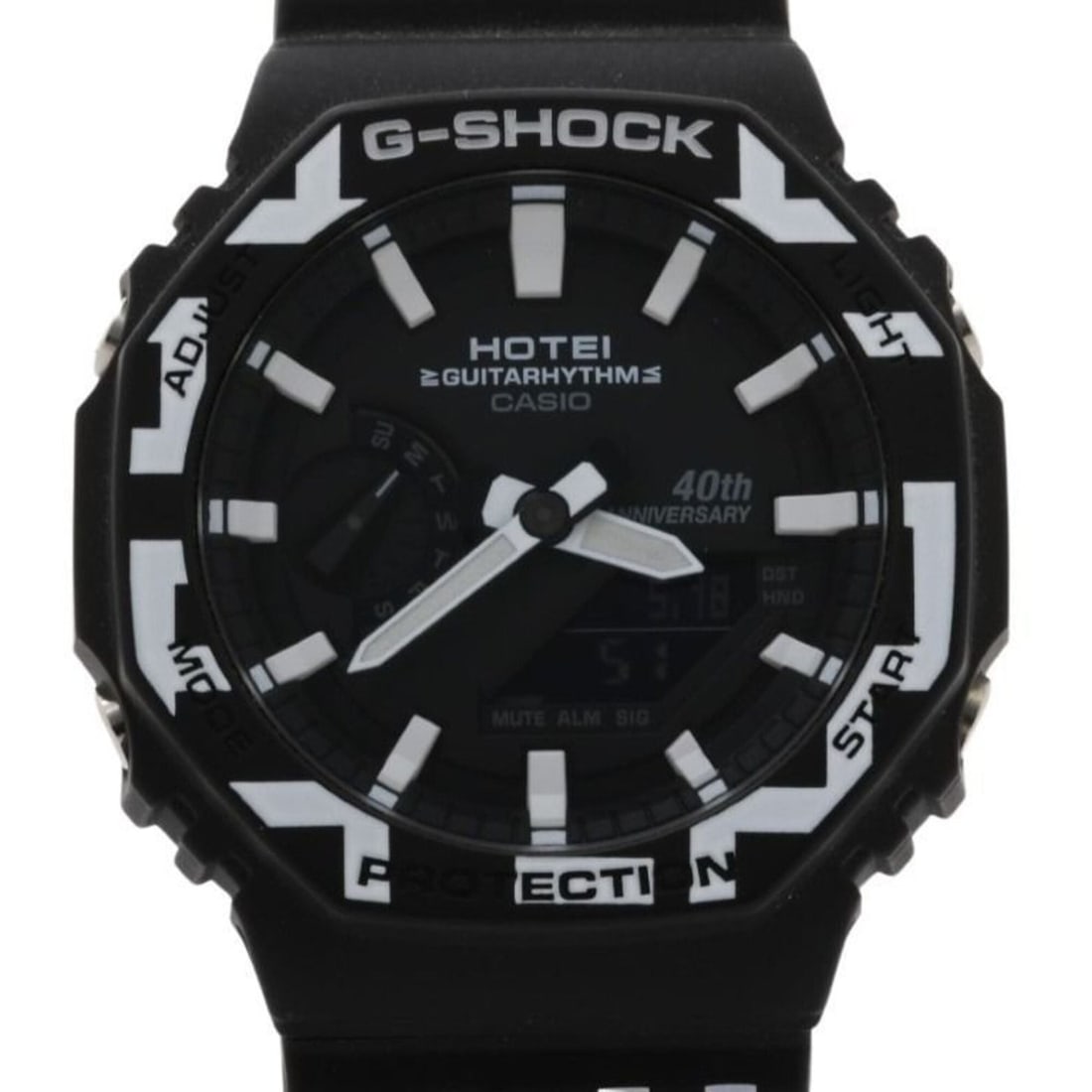 CASIO G-SHOCK Torayasu Collaboration Model ANALOG-DIGITAL 2100 Series GA-2100HT-1AJR Black: --- Catalog ---Category: SizeWrist Size: 14.5cm - 21.5cm / 5.7'' - 8.46''Case Diameter: 45.4mm / 1.79''Category: DesignType: WristwatchGender: MenColor (Dial): BlackMaterial (Band): Carbon fiberMateri