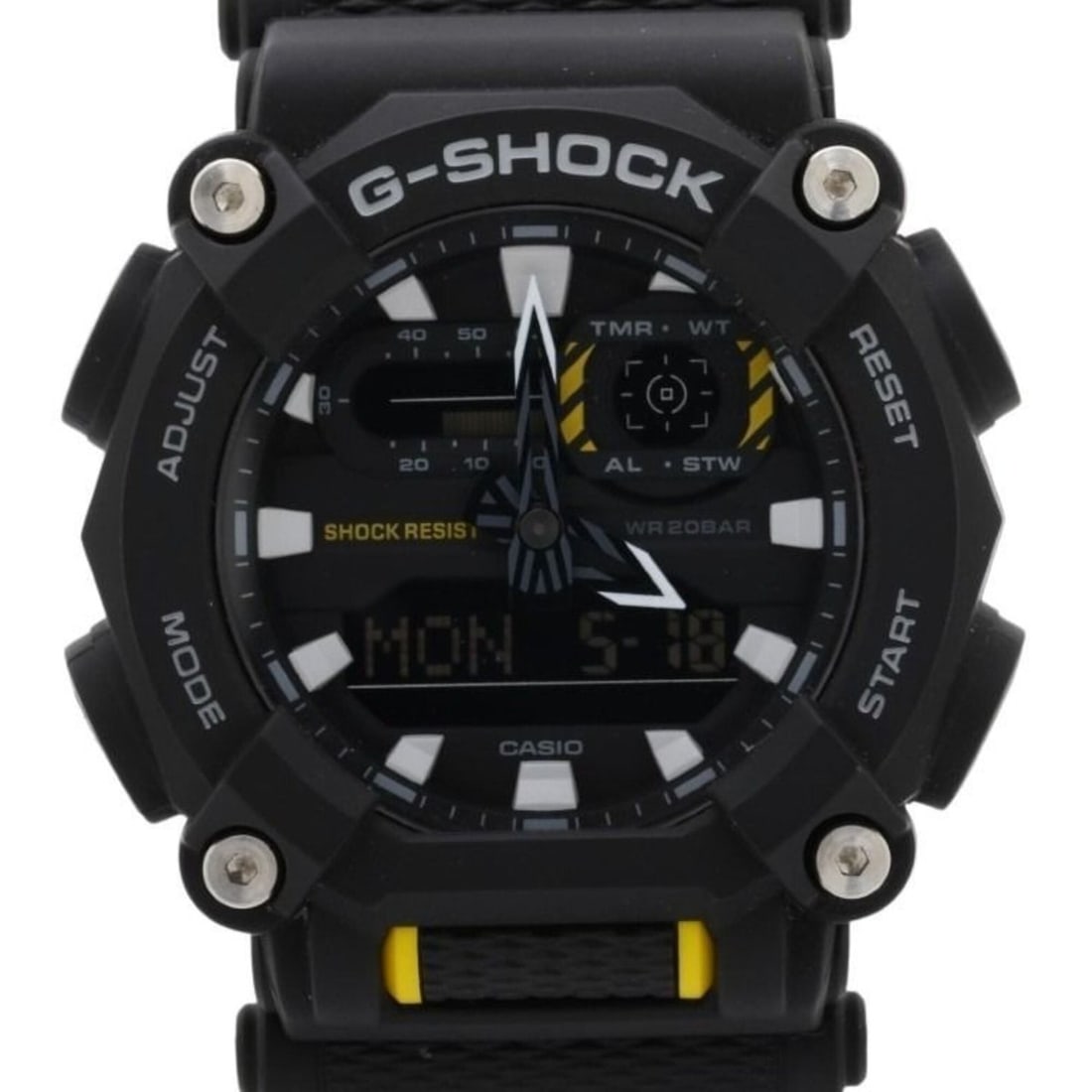 CASIO G-SHOCK ANALOG-DIGITAL GA-900 SERIES GA-900-1AJF Black Resin Men's Watch: --- Catalog ---Category: SizeWrist Size: 22.5cm / 8.85''Case Diameter: 49.5mm / 1.95''Category: DesignType: WristwatchGender: MenColor (Dial): BlackMaterial (Band): PlasticMaterial (Case): PlasticCate