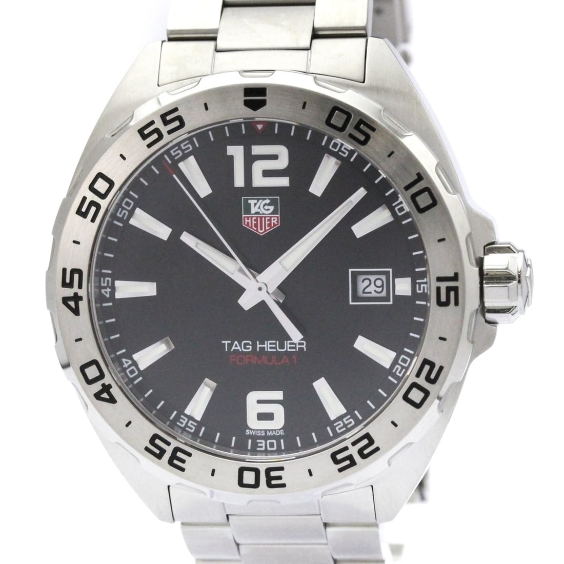 TAG HEUER Formula 1 Stainless Steel Quartz Mens Watch WAZ1112 Polished: --- Catalog ---Category: SizeCase Diameter: 41mm / 1.61''Category: DesignType: WristwatchStyle: SportGender: MenColor (Dial): BlackMaterial (Band): Stainless steelMaterial (Case): Stainless steelCateg