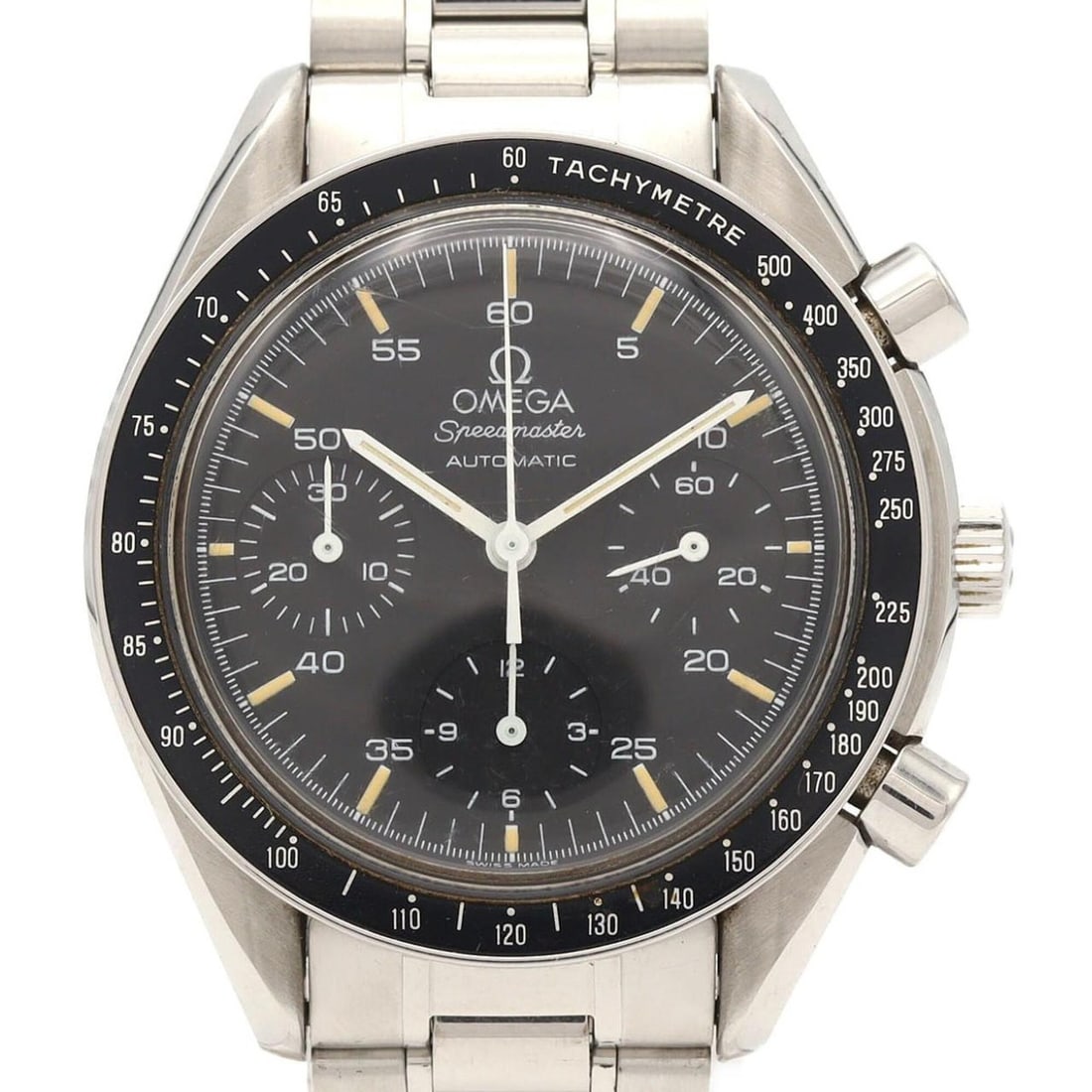 Omega Speedmaster 3510.50 SS Automatic Watch: --- Catalog ---Category: SizeWrist Size: 16.5cm / 6.49''Case Diameter: 39mm / 1.54''Category: DesignType: WristwatchGender: MenColor (Dial): BlackMaterial (Band): Stainless steelMaterial (Case): Stain