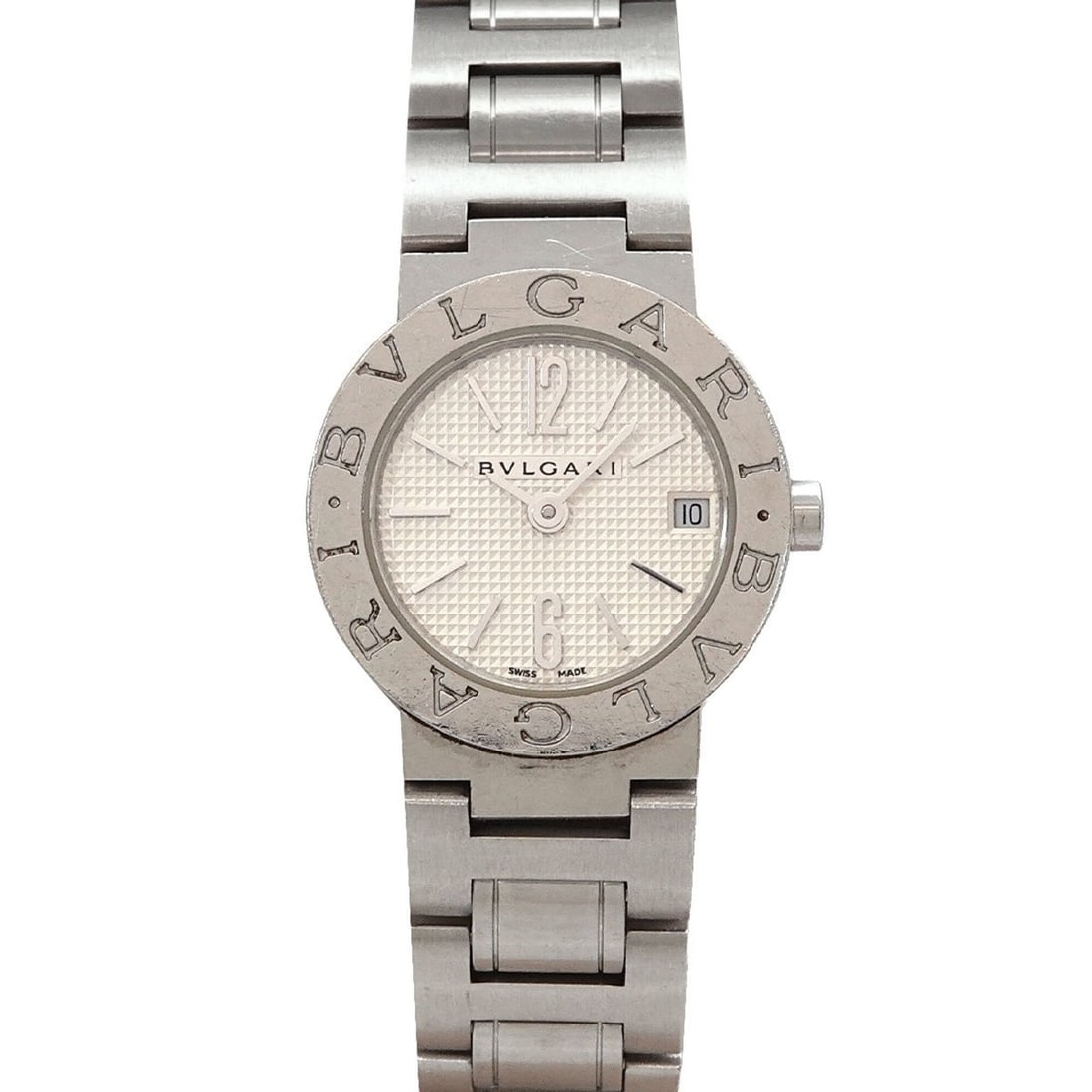 BVLGARI BB23SS Women's Watch Date Silver Quartz: --- Catalog ---Category: SizeWrist Size: 14.5cm / 5.7''Case Diameter: 23mm / 0.91''Category: DesignType: WristwatchGender: WomenColor (Dial): SilverMaterial (Band): Stainless steelMaterial (Case): Sta