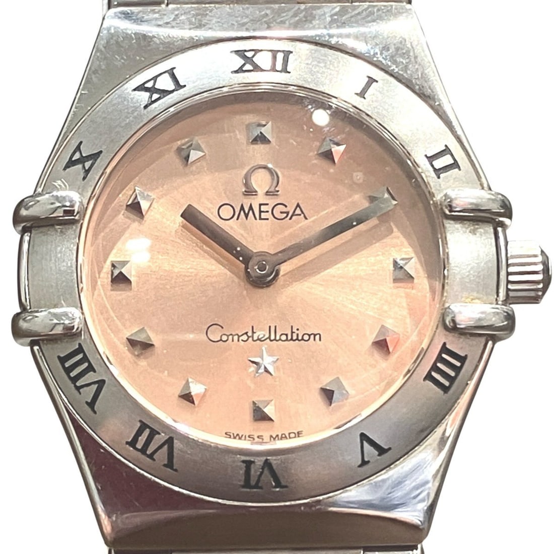 Omega Constellation Mini My Choice Watch, Total Weight 42g, Stainless Steel, Quartz, Pink Dial,: --- Catalog ---Category: SizeWrist Size: 15cm / 5.9''Case Diameter: 23mm / 0.91''Category: DesignType: WristwatchGender: Women,MenColor (Dial): PinkMaterial (Band): Stainless steelMaterial (Case): Sta