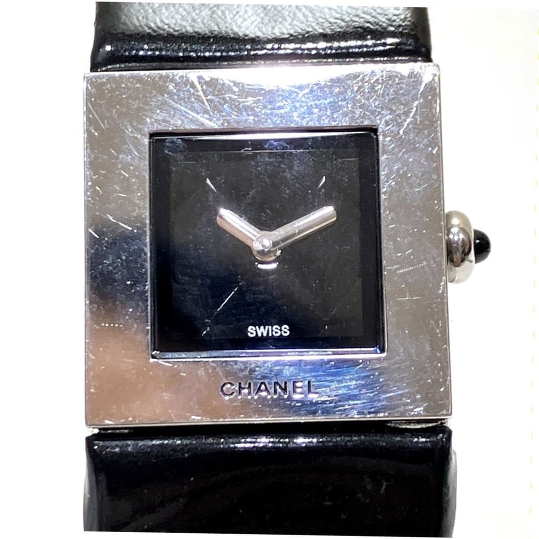 Chanel Matelassé Watch, Total Weight 27g, Stainless Steel, Genuine Leather Strap, Quartz Movement,: --- Catalog ---Category: SizeWrist Size: 12.5cm - 16.5cm / 4.92'' - 6.49''Case Diameter: 19mm / 0.75''Category: DesignType: WristwatchGender: Men,WomenColor (Dial): BlackMaterial (Band): LeatherMateri
