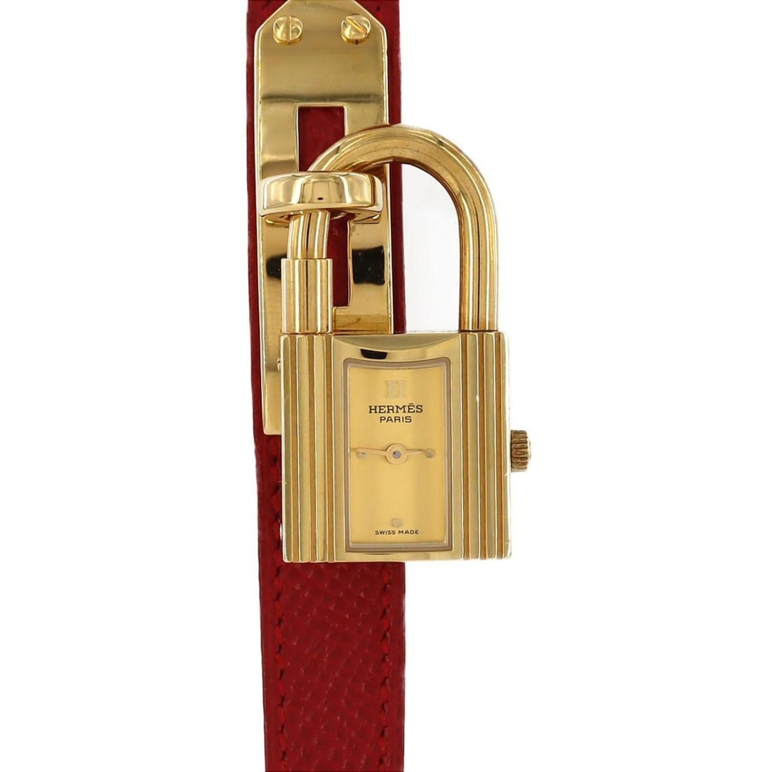 Hermes Kelly GP KE1.201 Quartz Watch: --- Catalog ---Category: SizeCase Diameter: 20mm / 0.79''Category: DesignType: WristwatchGender: WomenColor (Dial): GoldMaterial (Case): Gold platedCategory: GeneralMPN: KE1.201Brand: HermesCategory: 