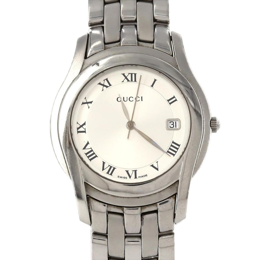 Gucci 5500M SS Quartz Watch: --- Catalog ---Category: SizeWrist Size: 19.5cm / 7.67''Case Diameter: 35mm / 1.38''Category: DesignType: WristwatchGender: MenColor (Dial): SilverMaterial (Band): Stainless steelMaterial (Case): Stai