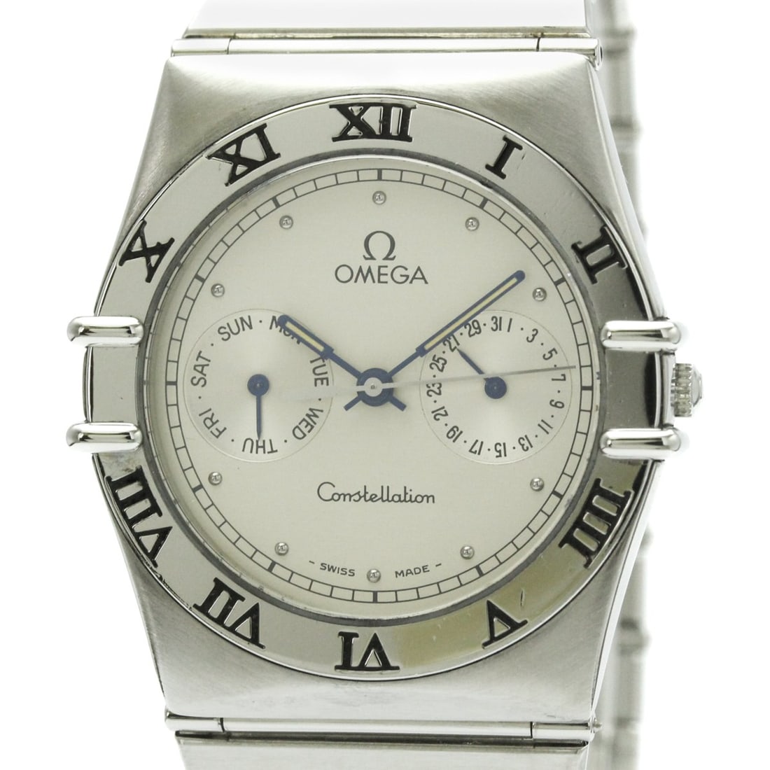 OMEGA Constellation Day Date Steel Quartz Mens Watch 396.1070 Polished: --- Catalog ---Category: SizeCase Diameter: 33mm / 1.3''Category: DesignType: WristwatchStyle: Dress/FormalGender: MenColor (Dial): SilverMaterial (Band): Stainless steelMaterial (Case): Stainless ste
