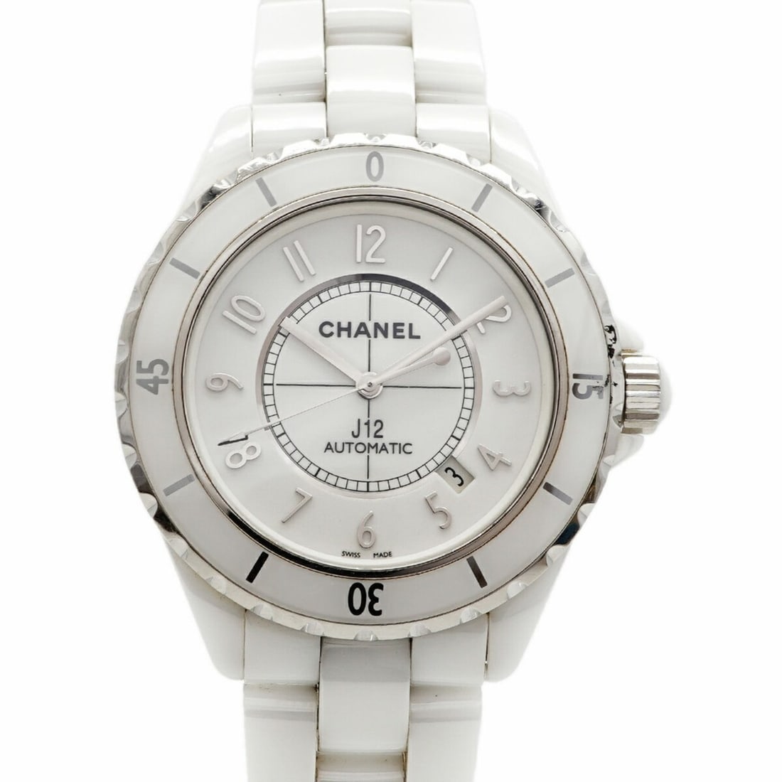 Chanel J12 H2891 White Dial Men's Watch: --- Catalog ---Category: SizeWrist Size: 18.5cm / 7.28''Case Diameter: 41.9mm / 1.65''Category: DesignType: WristwatchGender: MenColor (Dial): WhiteMaterial (Band): CeramicCategory: GeneralMPN: H2891B