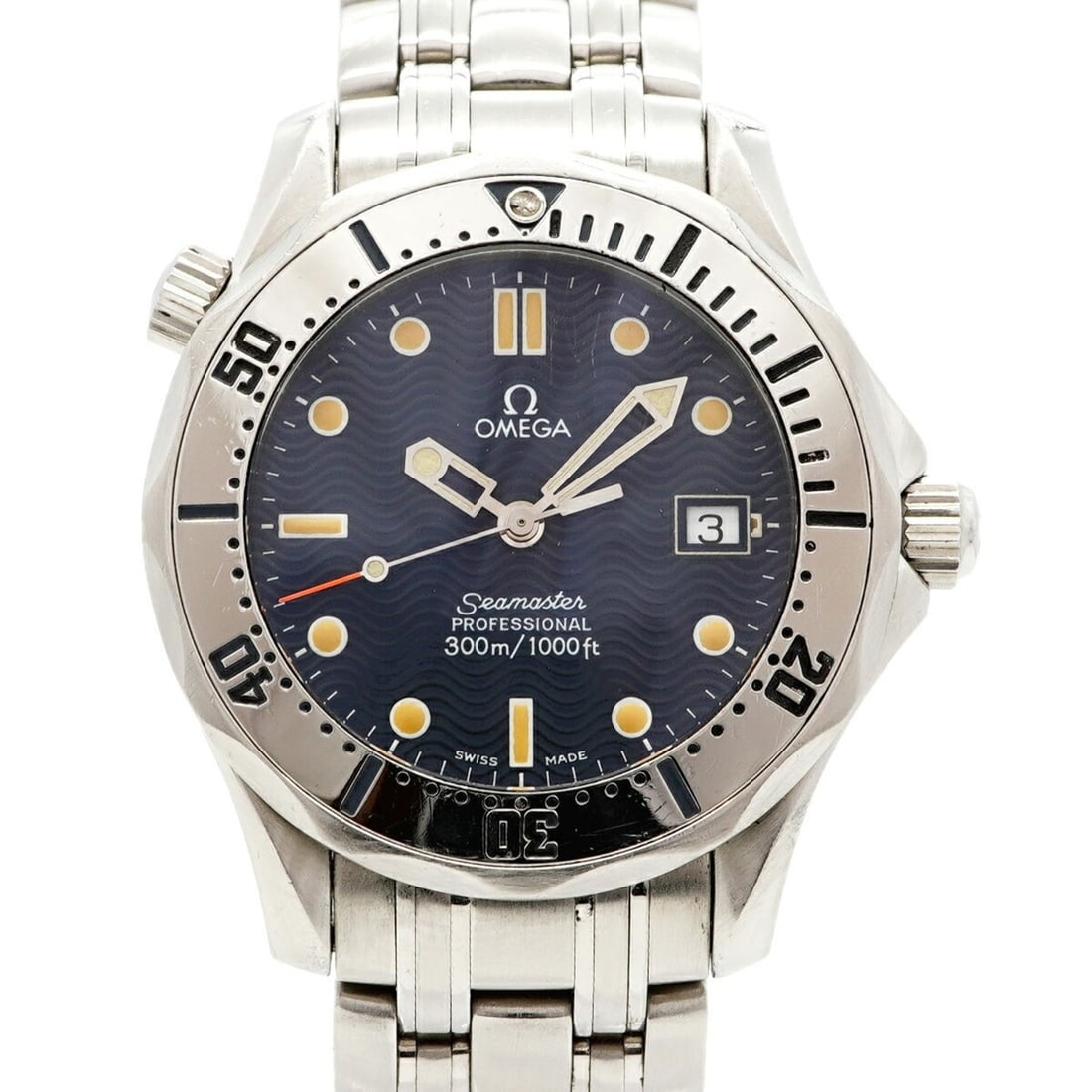 Omega Seamaster 2562.80 Navy Dial Watch (Boys' Size): --- Catalog ---Category: SizeWrist Size: 16cm / 6.29''Case Diameter: 36mm / 1.42''Category: DesignType: WristwatchGender: BoysColor (Dial): NavyMaterial (Band): Stainless steelCategory: GeneralMPN: 25