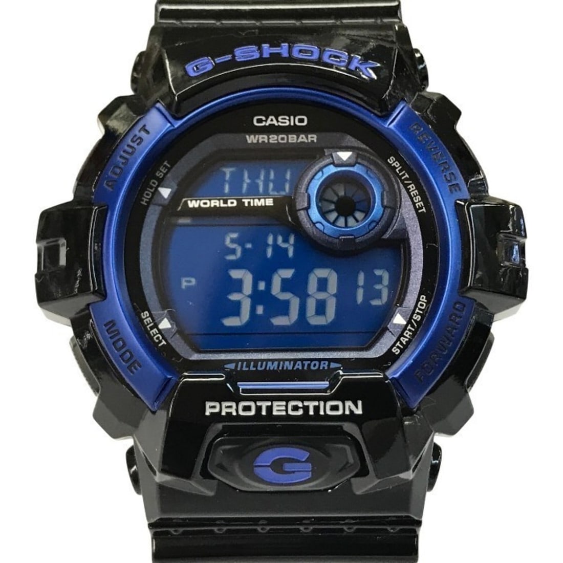 CASIO G-SHOCK Casio Men's Quartz Digital Watch Black Blue G-8900A-1JF T1: --- Catalog ---Category: SizeCase Diameter: 52.5mm / 2.07''Category: DesignType: WristwatchGender: MenColor (Dial): BlackMaterial (Case): AluminumCategory: GeneralMPN: G-8900A-1JFBrand: CasioCountry o