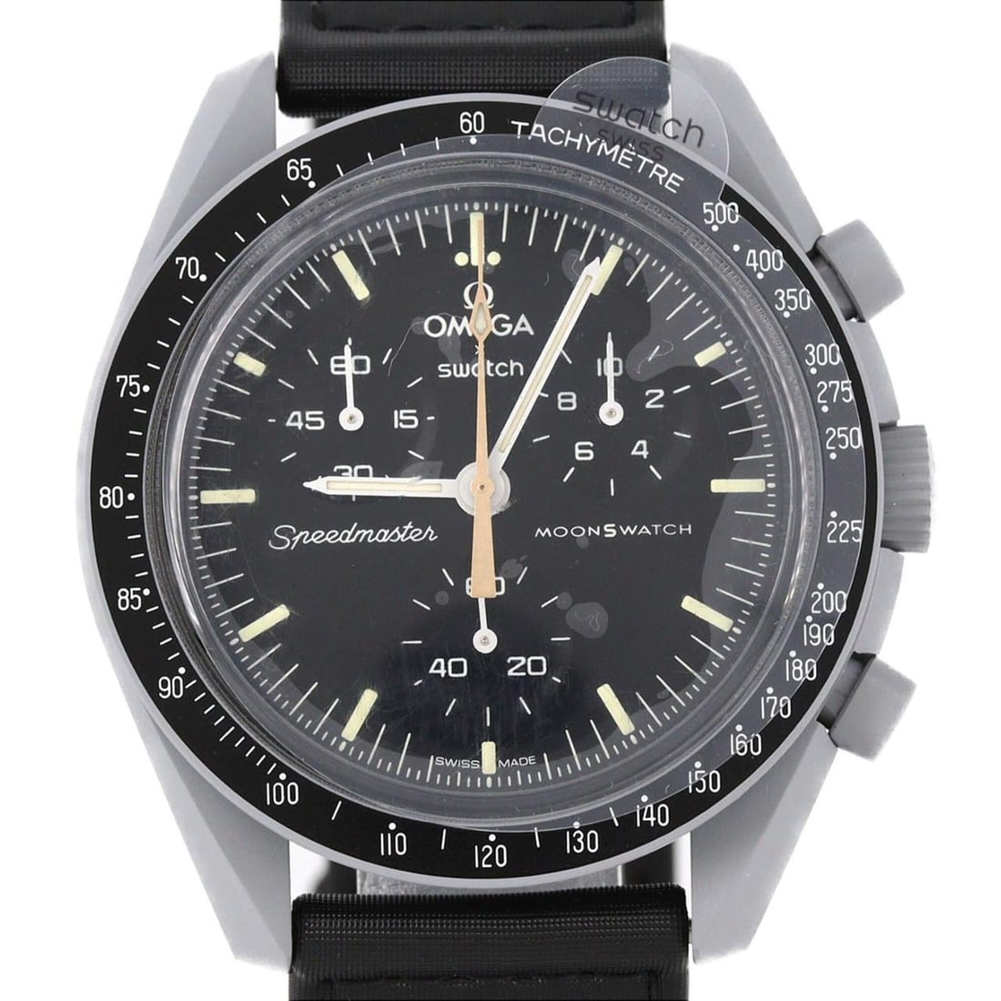 Swatch x Omega Mission to the Moon December SO33M102-112 Bioceramic Quartz Watch: --- Catalog ---Category: SizeCase Diameter: 42mm / 1.65''Category: DesignType: WristwatchGender: MenColor (Dial): BlackMaterial (Case): CeramicCategory: GeneralMPN: SO33M102-112Brand: SwatchCategory: 