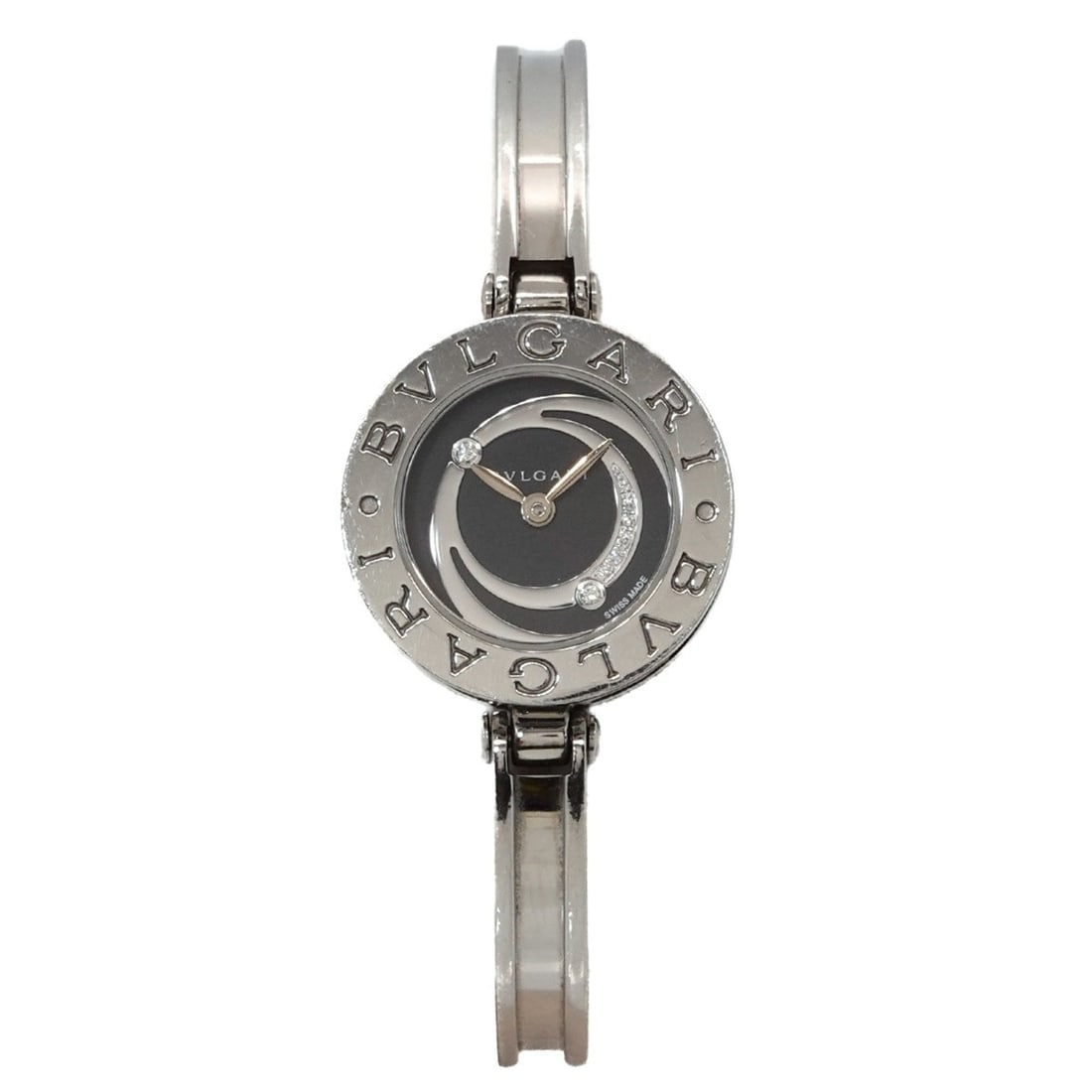 Bulgari BVLGARI B-Zero1 BZ22S Bangle Watch Diamond Ladies Black Quartz: --- Catalog ---Category: SizeWrist Size: 15cm / 5.9''Case Diameter: 22mm / 0.87''Category: DesignType: WristwatchGender: WomenColor (Dial): BlackMaterial (Band): Stainless steelMaterial (Case): Stainl