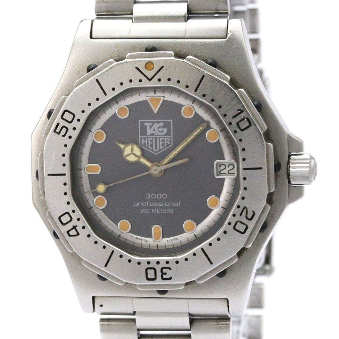 TAG HEUER 3000 Series Stainless Steel Quartz Mens Watch 932.206: --- Catalog ---Category: SizeCase Diameter: 38mm / 1.5''Category: DesignType: WristwatchStyle: SportGender: MenColor (Dial): GrayMaterial (Band): Stainless steelMaterial (Case): Stainless steelCategor