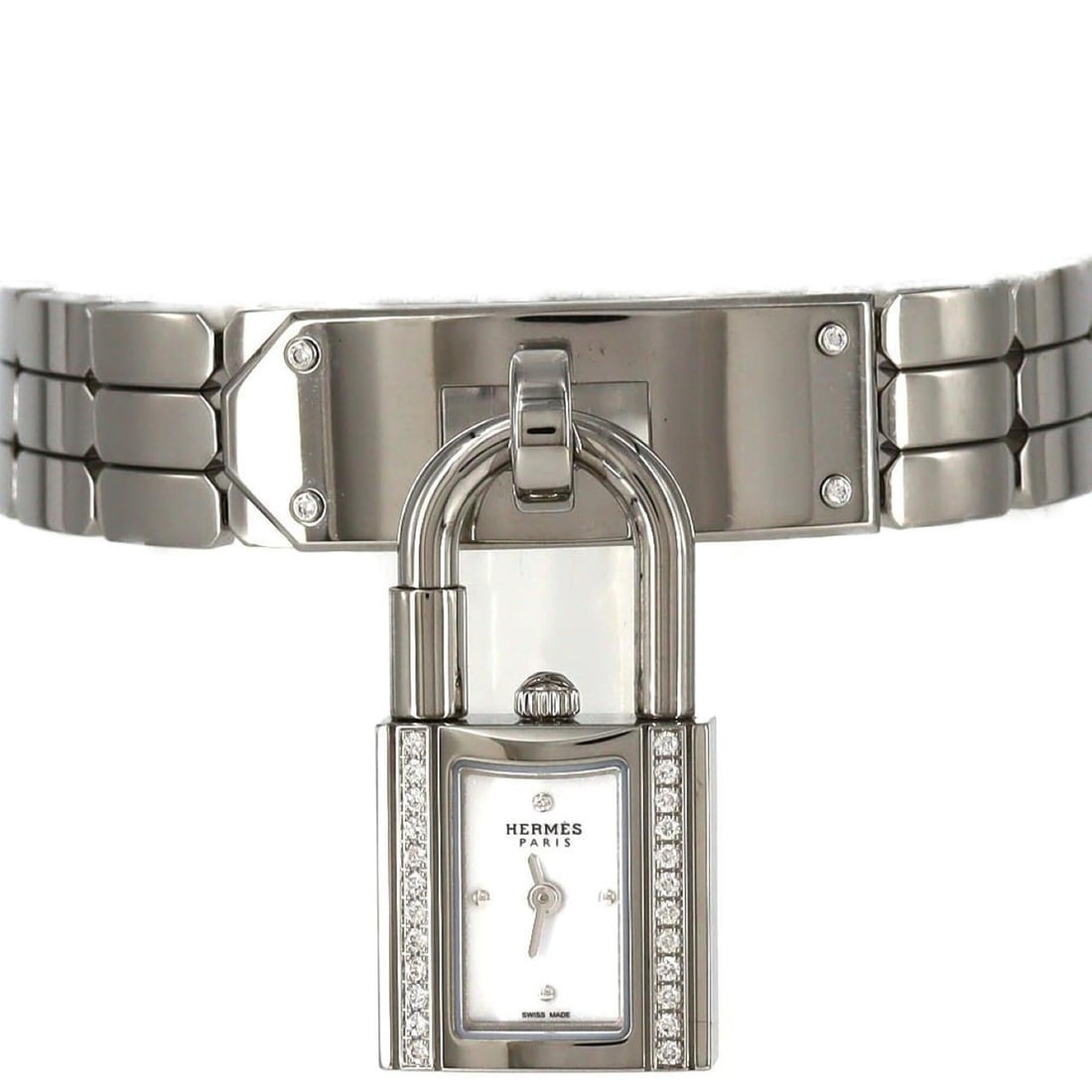 Hermes Kelly D 1P KE4.130 SS Quartz Watch: --- Catalog ---Category: SizeWrist Size: 15cm / 5.9''Case Diameter: 16mm / 0.63''Category: DesignType: WristwatchGender: WomenColor (Dial): WhiteMaterial (Band): Stainless steelMaterial (Case): Stainl