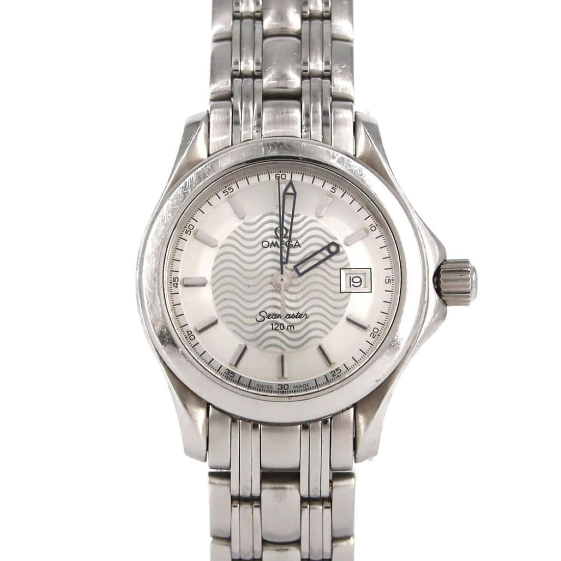 Omega Seamaster 120 2571.31 SS Quartz Watch: --- Catalog ---Category: SizeWrist Size: 15cm / 5.9''Case Diameter: 28.5mm / 1.12''Category: DesignType: WristwatchGender: WomenColor (Dial): SilverMaterial (Band): Stainless steelMaterial (Case): Sta