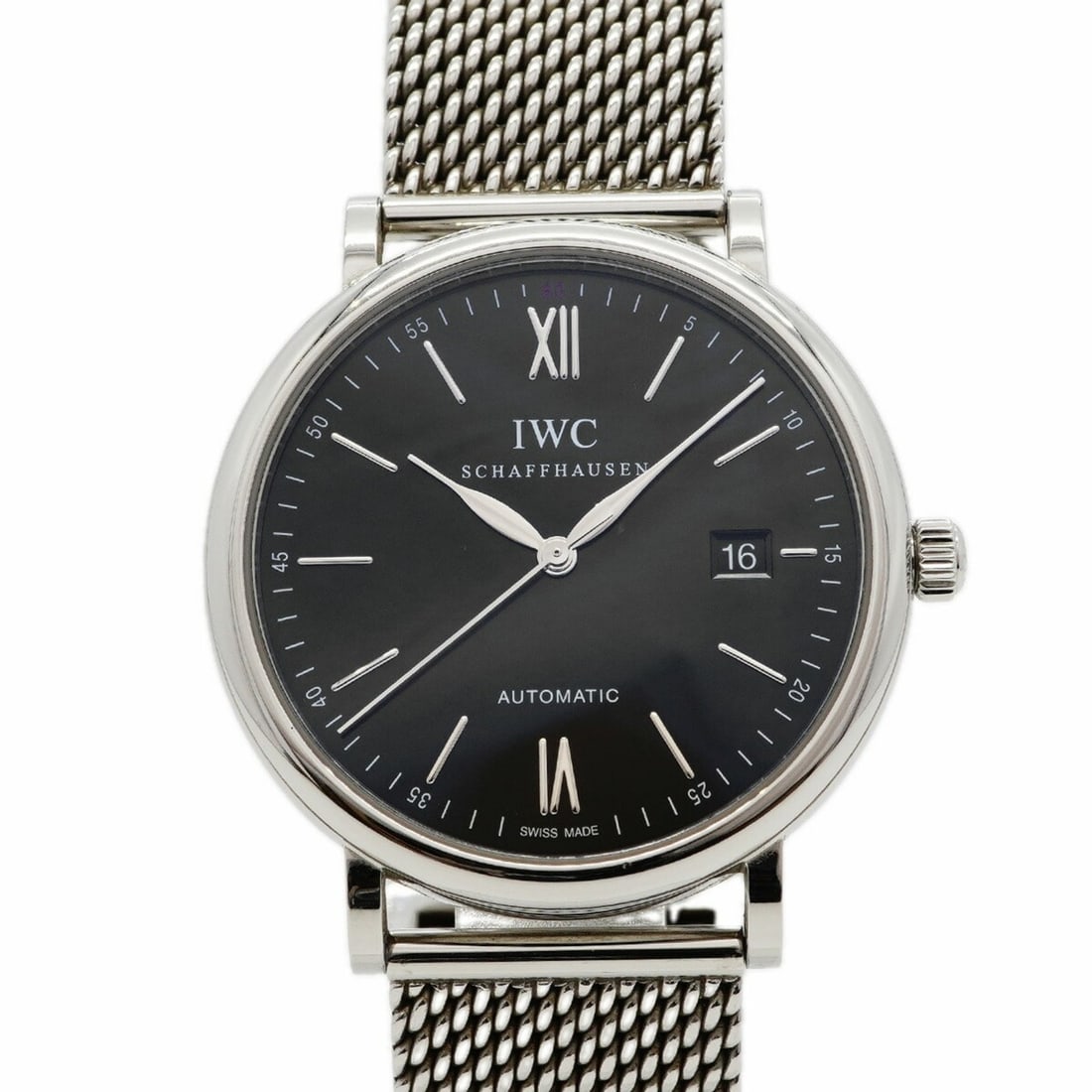 IWC Schaffhausen Portofino IW356506 Black Dial Men's Watch: --- Catalog ---Category: SizeWrist Size: 19.5cm / 7.67''Case Diameter: 39.8mm / 1.57''Category: DesignType: WristwatchGender: MenColor (Dial): BlackMaterial (Band): Stainless steelCategory: GeneralMPN