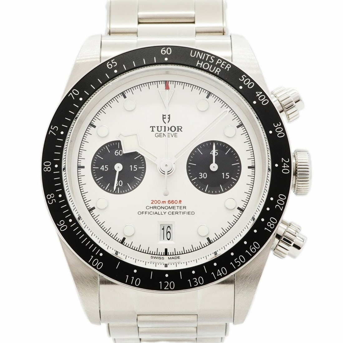 Tudor Black Bay Chrono 79360N White Dial Men's Watch: --- Catalog ---Category: SizeWrist Size: 17cm / 6.69''Case Diameter: 41.5mm / 1.63''Category: DesignType: WristwatchGender: MenColor (Dial): WhiteMaterial (Band): Stainless steelCategory: GeneralMPN: 