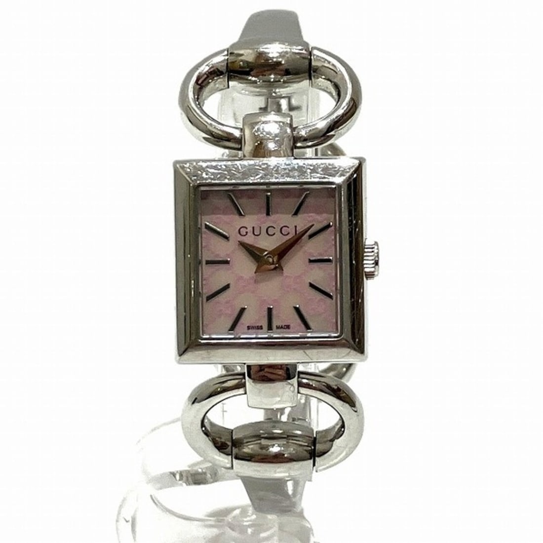 Gucci 120 Tornabuoni YA120515 Quartz Watch for Women: --- Catalog ---Category: SizeWrist Size: 14cm / 5.51''Case Diameter: 18mm / 0.71''Category: DesignType: WristwatchGender: WomenColor (Dial): Pink shellMaterial (Band): Stainless steelMaterial (Case): 