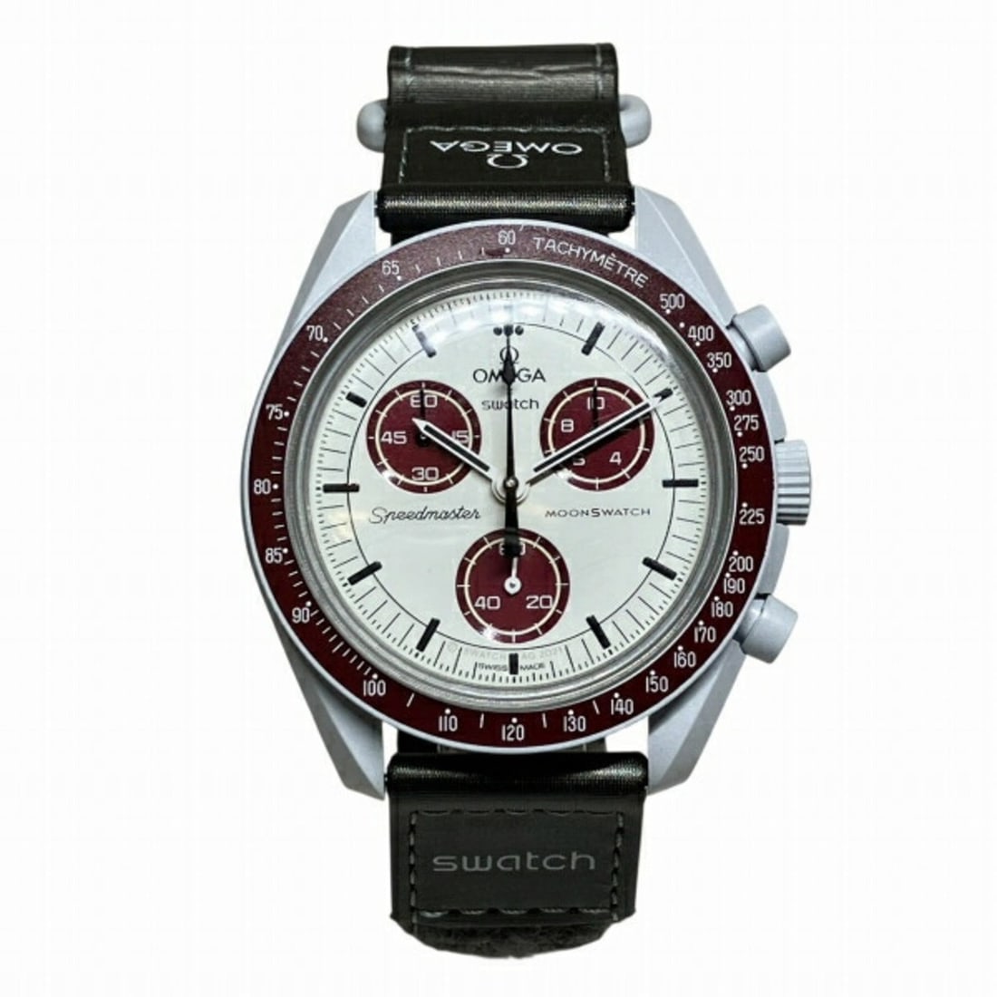 Omega x Swatch MoonSwatch Mission to Pluto SO33M101 Quartz Watch Men's: --- Catalog ---Category: SizeWrist Size: 15cm - 19cm / 5.9'' - 7.48''Case Diameter: 40mm / 1.57''Category: DesignType: WristwatchGender: MenColor (Dial): WhiteMaterial (Band): Ceramic, NylonMaterial (