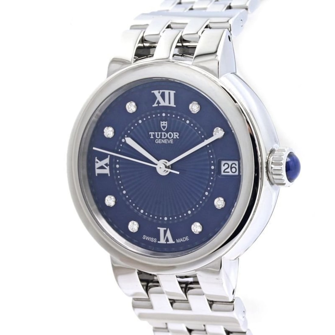 TUDOR Claire de Rose 8P Diamond Women's Watch M35800-0010 SS 40358: --- Catalog ---Category: SizeWrist Size: 17.5cm / 6.88''Case Diameter: 34mm / 1.34''Category: DesignType: WristwatchGender: WomenColor (Dial): BlueMaterial (Band): Stainless steelMaterial (Case): Stai