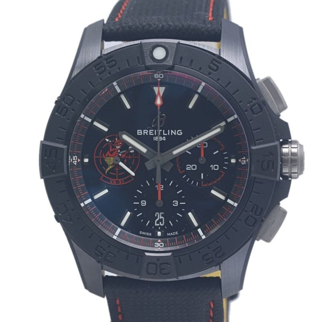 BREITLING Avenger B01 SB01473A1B1X1 SB0147 Chronograph 44 Night Mission Dust Devils Men's Watch: --- Catalog ---Category: SizeWrist Size: 20cm / 7.87''Case Diameter: 44mm / 1.73''Category: DesignType: WristwatchGender: MenColor (Dial): BlackMaterial (Band): LeatherMaterial (Case): CeramicCategory