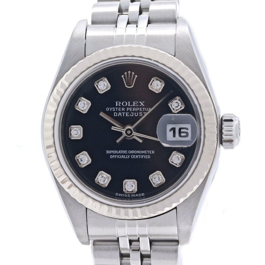ROLEX Datejust 10P Diamond 79147G Women's Watch 18K White Gold x Stainless Steel 40373 (1 of 11)