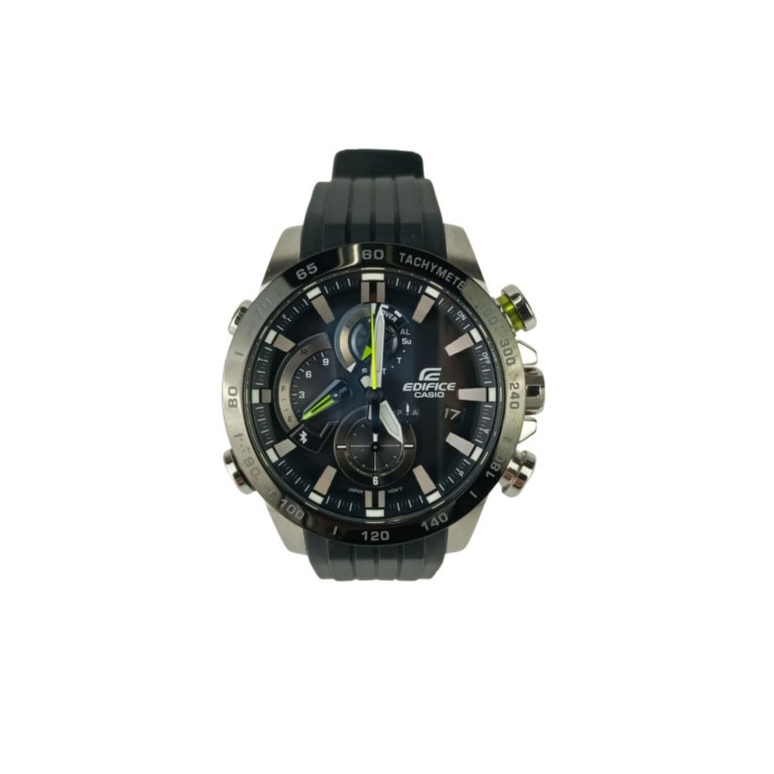 CASIO Edifice EQB-800 Series EQB-800BR-1AJF Black Dial Stainless Steel Dura-Soft Band Men's Analog: --- Catalog ---Category: SizeWrist Size: 22.5cm / 8.85''Case Diameter: 49.2mm / 1.94''Category: DesignType: WristwatchGender: MenColor (Dial): BlackMaterial (Band): Rubber, Stainless steelMaterial (Ca