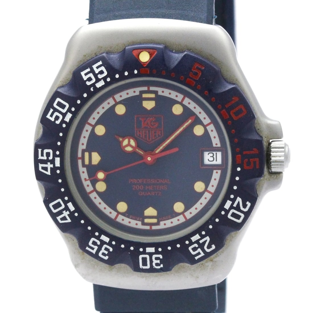 TAG HEUER Formula 1 Stainless Steel Quartz Mid Size Watch WA1210: --- Catalog ---Category: SizeCase Diameter: 34mm / 1.34''Category: DesignType: WristwatchStyle: SportGender: BoysColor (Dial): BlueMaterial (Band): RubberMaterial (Case): Stainless steelCategory: Gene