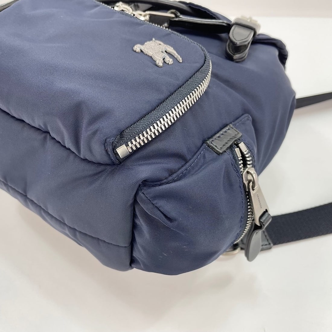 Burberry Small Backpack, Navy - 10