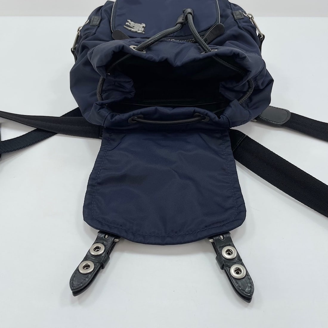 Burberry Small Backpack, Navy - 12