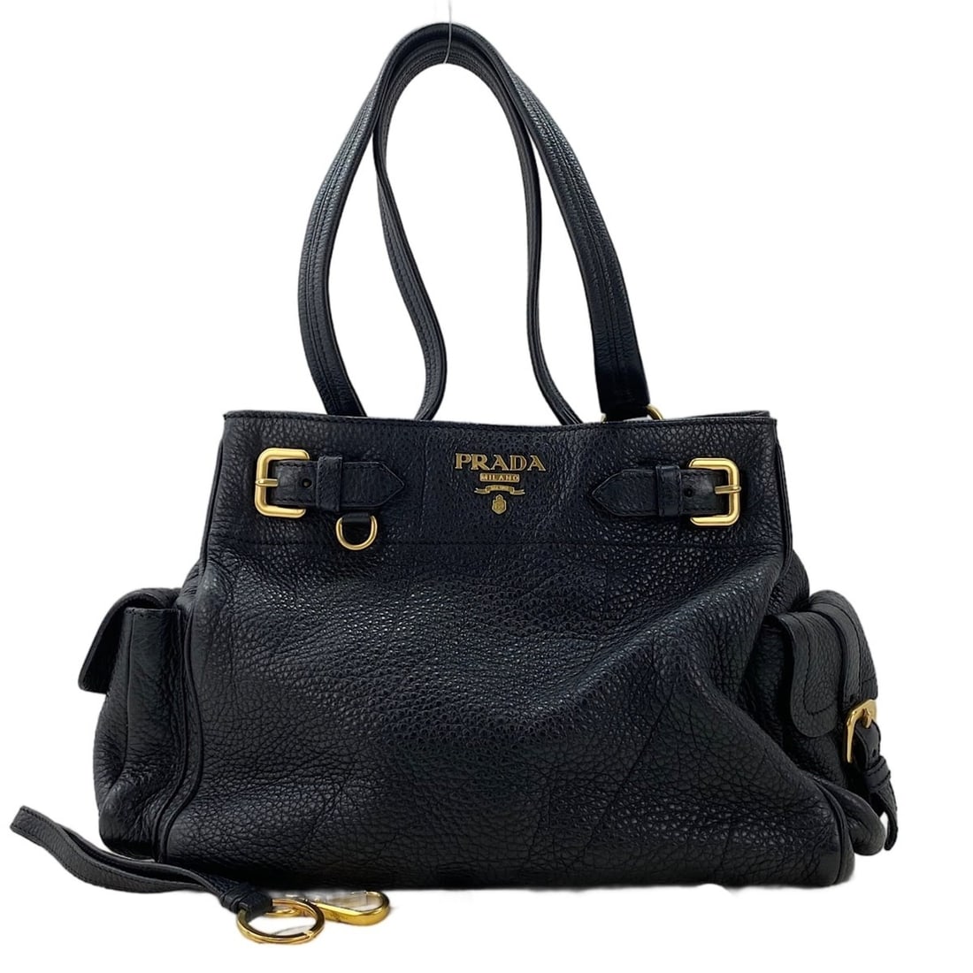 Prada Vitello Daino Tote Bag, Black: --- Catalog ---Category: SizeHandle Drop: 23.00cm / 9.06''Size (HxWxD): 25cm x 29cm x 11cm / 9.84'' x 11.41'' x 4.33''Category: DesignType: Tote bagColor: BlackGender: WomenCategory: GeneralBrand: Pra