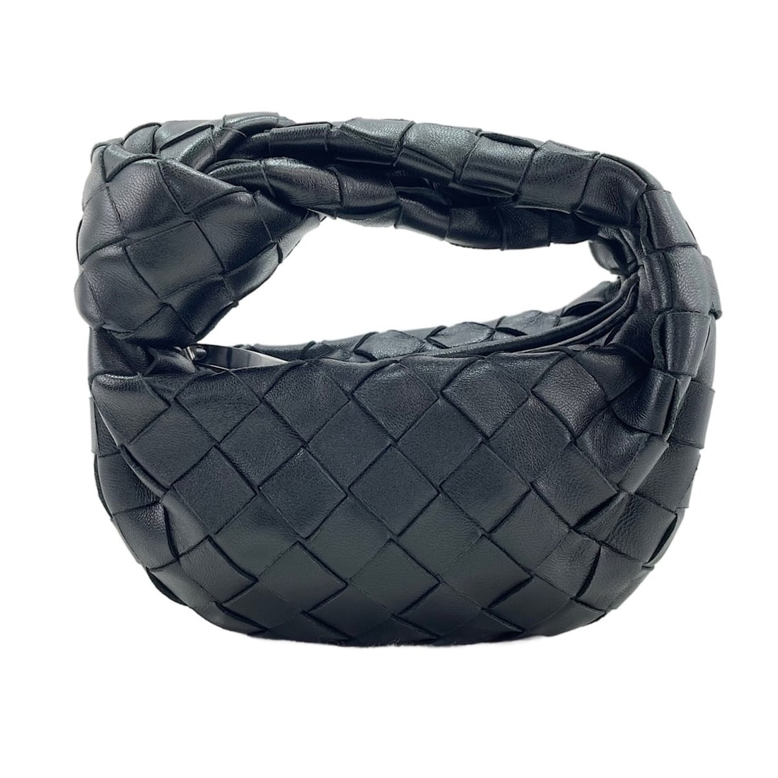 Bottega Veneta Mini Jodie Intrecciato Handbag, Black: --- Catalog ---Category: SizeHandle Drop: 4.00cm / 1.57''Size (HxWxD): 9cm x 16cm x 4cm / 3.54'' x 6.29'' x 1.57''Category: DesignType: HandbagColor: BlackMaterial: Intrecciato Category: GeneralLine: 