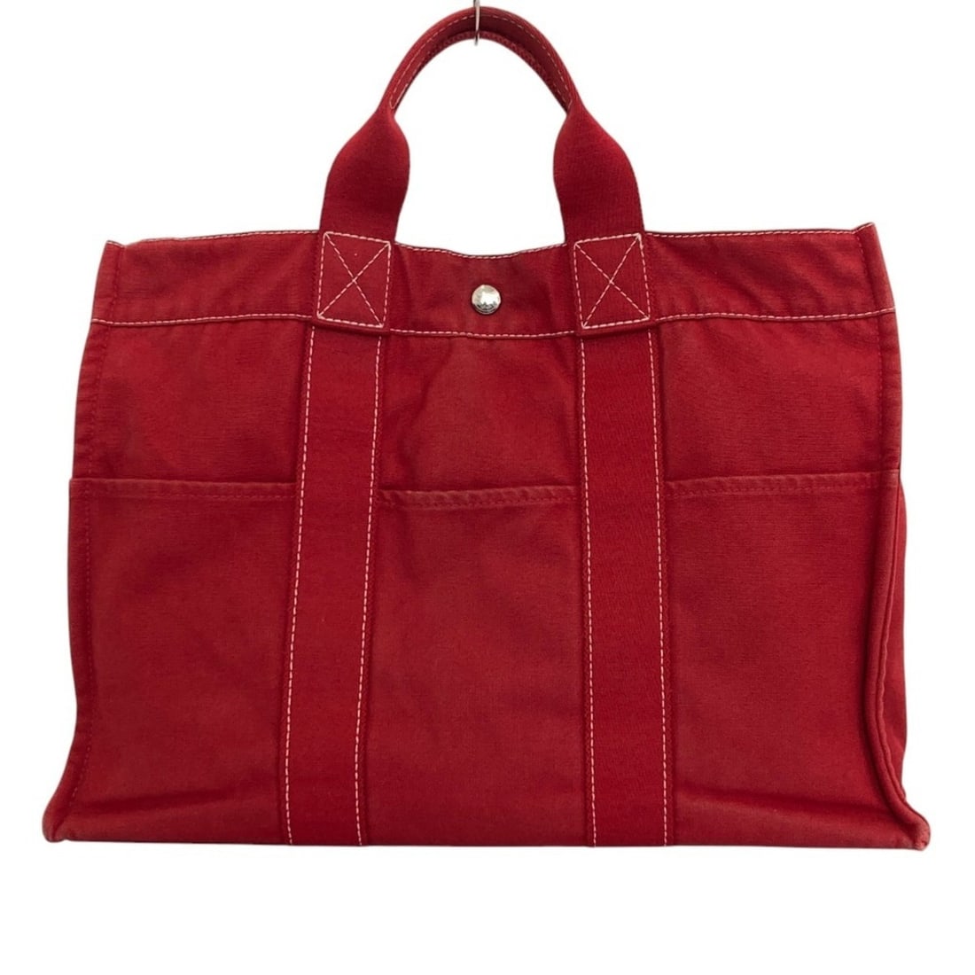 HERMES Deauville MM Canvas Tote Bag, Red, Women's: --- Catalog ---Category: SizeSize (HxWxD): 30cm x 42cm x 10cm / 11.81'' x 16.53'' x 3.93''Category: DesignType: HandbagColor: Red colorGender: WomenMaterial: Canvas Category: GeneralBrand: Hermes--- I