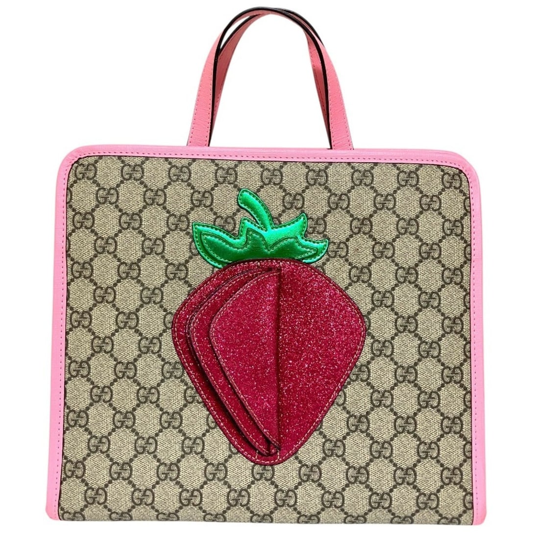 GUCCI Children's GG Supreme 3D Strawberry Tote Bag Handbag 630589 Beige Women's: --- Catalog ---Category: SizeSize (HxWxD): 25cm x 28cm x 10cm / 9.84'' x 11.02'' x 3.93''Category: DesignType: Handbag, Tote bagColor: BeigeGender: WomenMaterial: GG Supreme Category: GeneralBrand: Gu