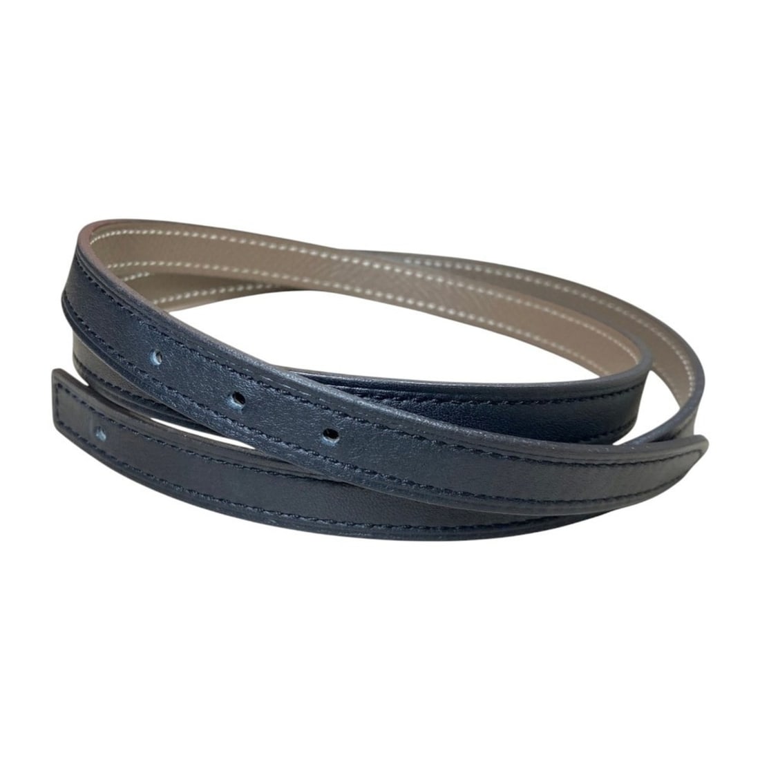 HERMES Reversible Narrow Belt 13mm Size 80 Black Gray Noir Etoupe Women's: --- Catalog ---Category: SizeLength: 92.5cm / 36.41''Category: DesignType: Standard beltColor: Black, GrayGender: WomenLeather/Fur Type: Epsom leather, Swift leatherMaterial (Strap): Leather Category: