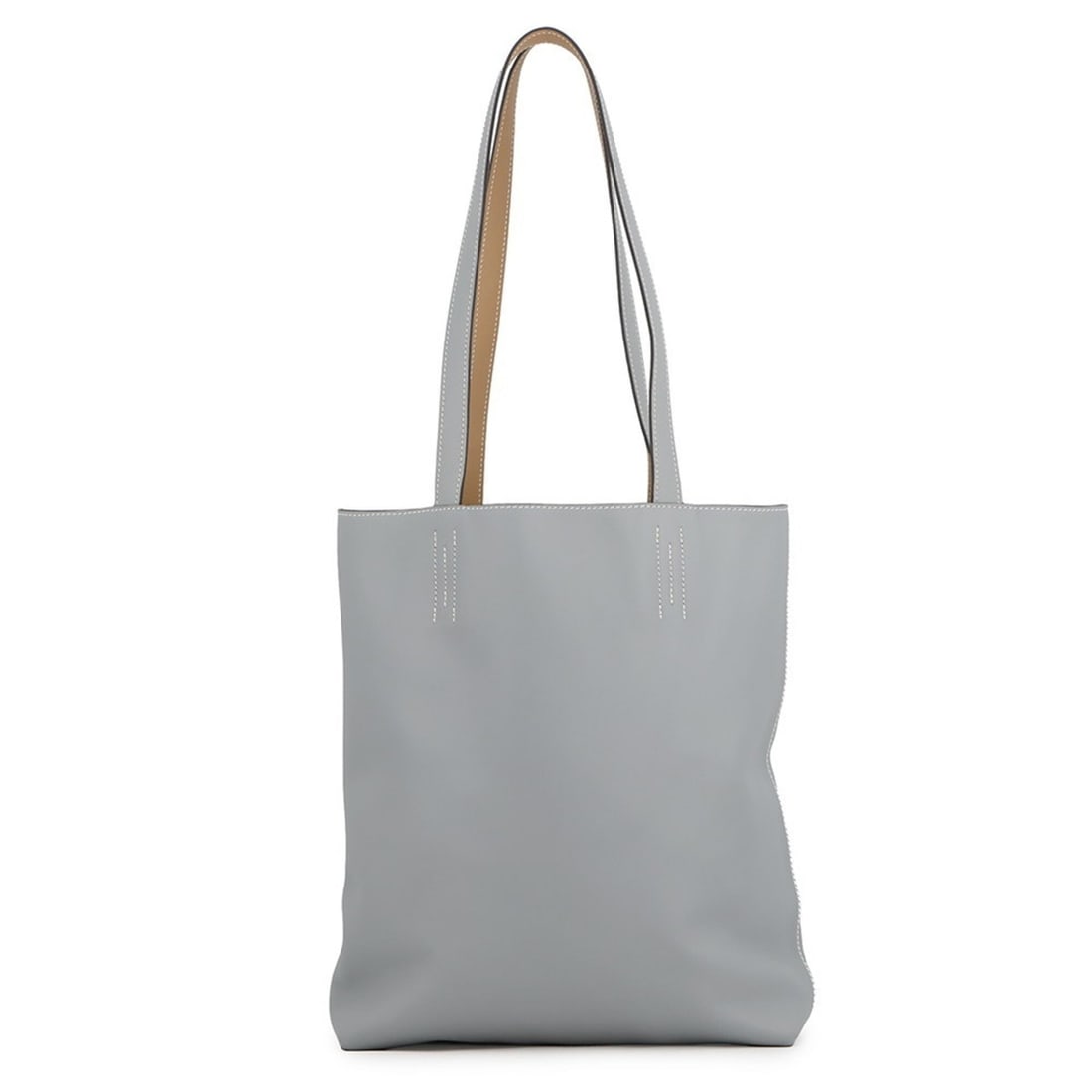 Hermes Neo Double Sens 28 Tote Bag, Blue Glacier, Poussière Swift Leather, W Stamp, Reversible,: --- Catalog ---Category: SizeSize (HxWxD): 34cm x 28cm x 10cm / 13.38'' x 11.02'' x 3.93''Category: DesignType: Tote bagColor: Beige, Light grayGender: Men,WomenMaterial: Swift leather Category: Gener