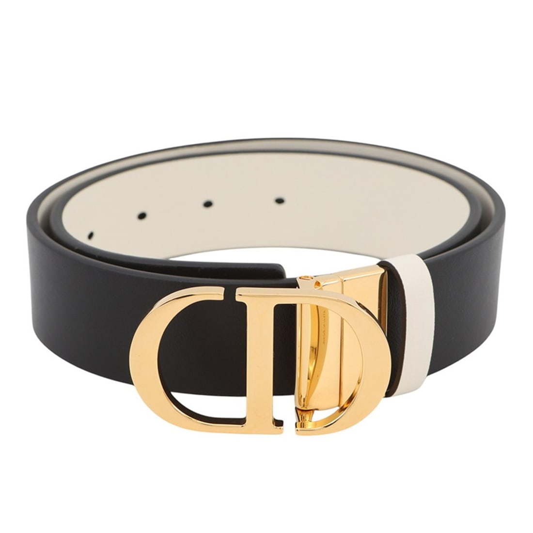 Christian Dior Belt 30 Montaigne Reversible Calf Leather B0447UWGA Black White Women's: --- Catalog ---Category: SizeLength: 65.5cm - 75.5cm / 25.78'' - 29.72''Category: DesignType: Standard beltColor: Black, WhiteGender: WomenMaterial (Strap): Leather Category: GeneralBrand: Christian D