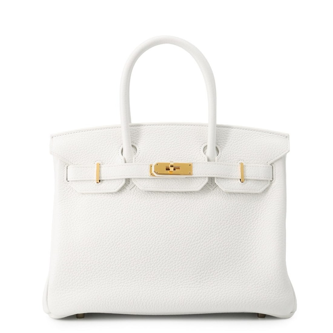 Hermes Birkin 30 White Taurillon Clemence Leather R Stamp HERMES Handbag Women's: --- Catalog ---Category: SizeSize (HxWxD): 24cm x 30cm x 15.5cm / 9.44'' x 11.81'' x 6.1''Category: DesignType: HandbagColor: WhiteGender: WomenMaterial: Taurillon clemence leather Category: GeneralBr