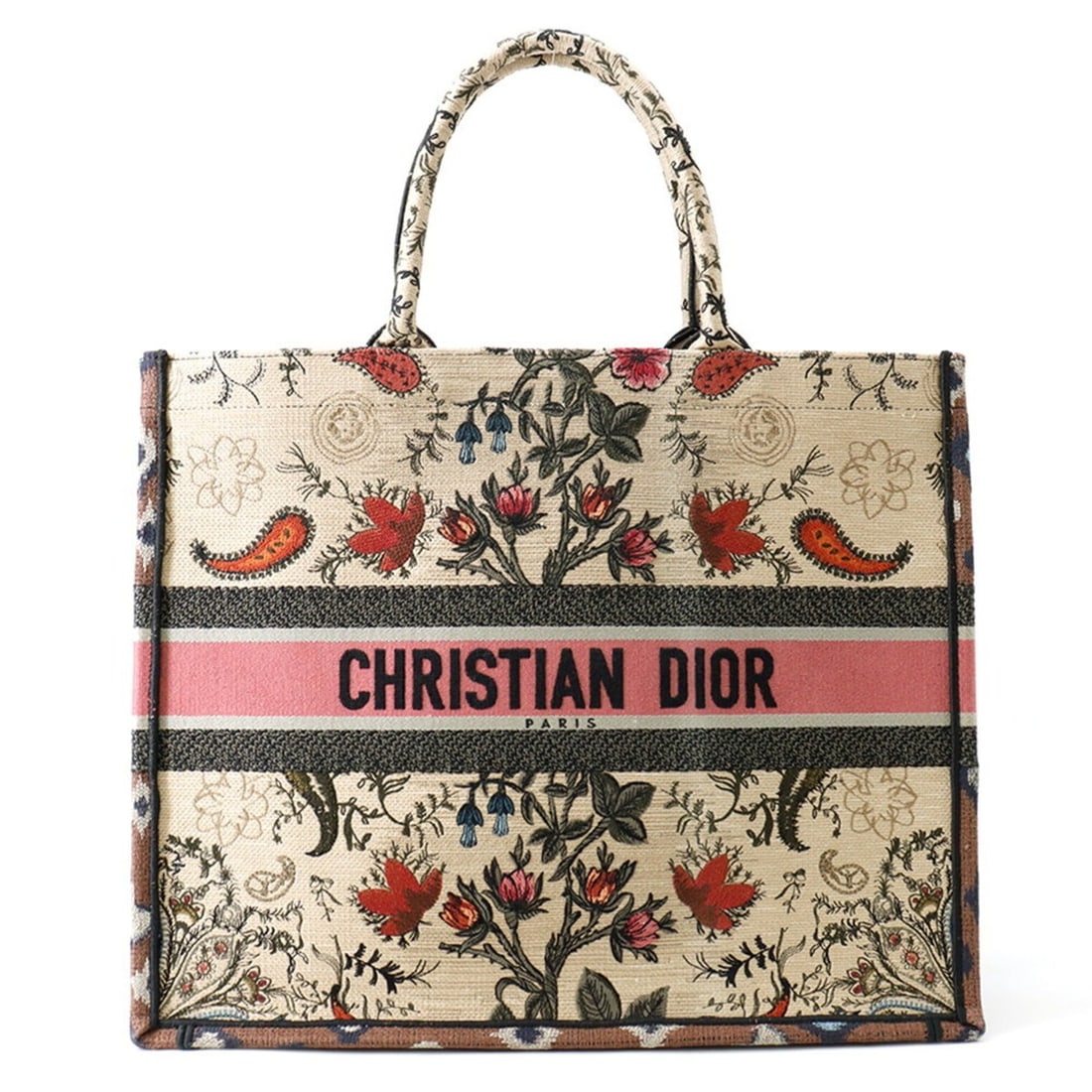 Christian Dior Large Canvas Tote Bag Handbag: --- Catalog ---Category: SizeSize (HxWxD): 35cm x 42cm x 17.5cm / 13.77'' x 16.53'' x 6.88''Category: DesignType: Tote bagColor: Beige, Multi-colorGender: WomenMaterial: Canvas Category: GeneralBrand: