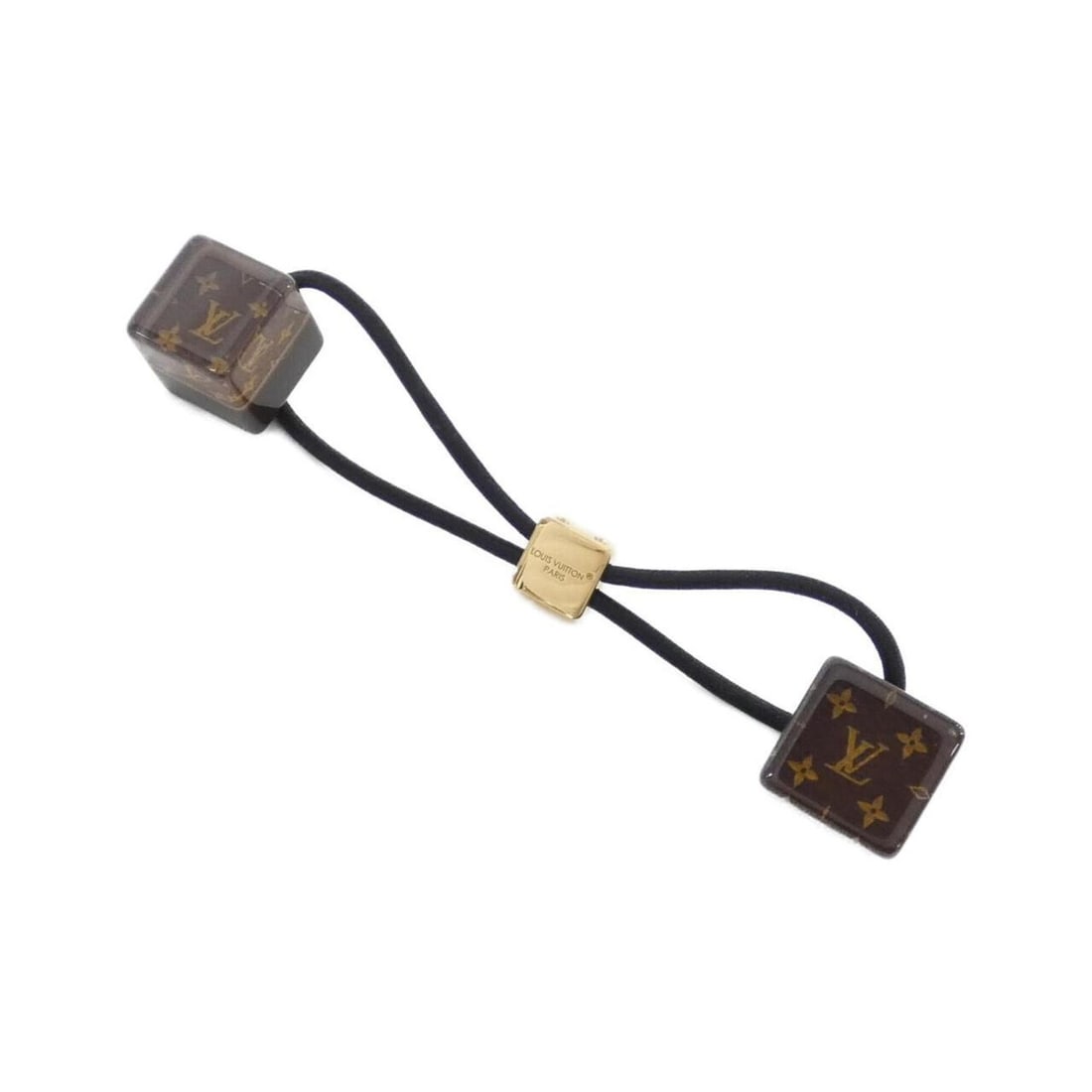Louis Vuitton Monogram Hair Cube MNG Resin M03559 Accessory: --- Catalog ---Category: SizeSize (LxW): 1.9cm x 1.9cm / 0.74'' x 0.74''Category: DesignType: Hair tieColor: Gold, MarronGender: WomenMaterial: ResinCategory: GeneralMPN: M03559Brand: Louis Vuitton---