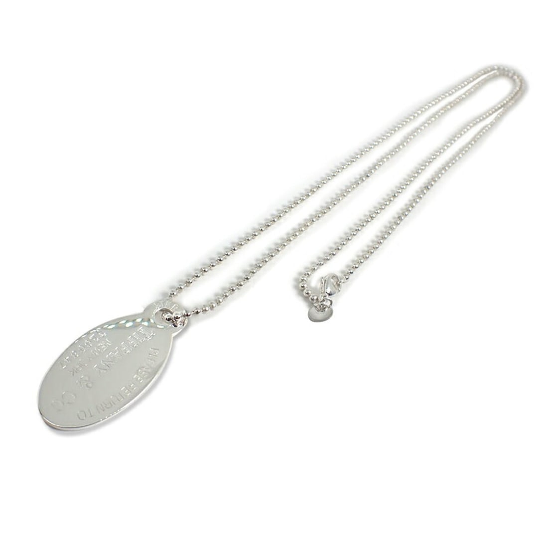 TIFFANY & Co. 925 Return to Tiffany Oval Tag Long Pendant: --- Catalog ---Category: SizePendant Size: 42.4mm x 20.8mm / 1.66'' x 0.81''Neck Circumference: 86.5 cm / 34.05''Category: DesignGender: Women,MenMaterial: Sterling silver 925Necklace Type: NecklaceCa