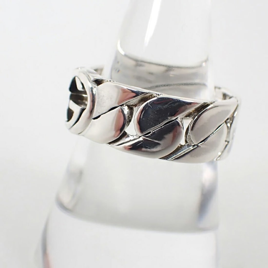GUCCI 925 Interlocking G Ring, Size 17 - 4