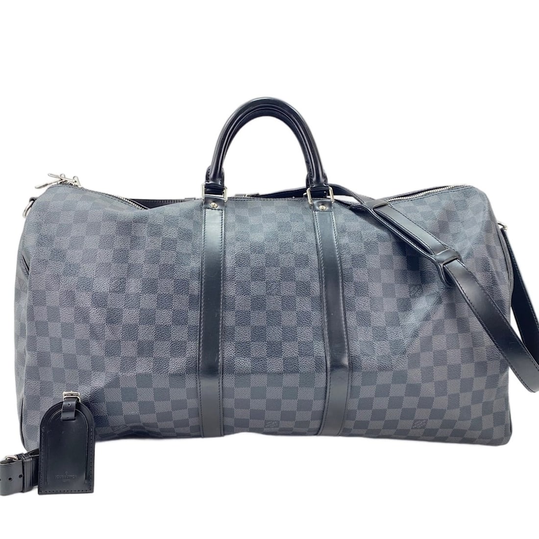 Louis Vuitton Keepall Bandoulière 55 Boston Bag, Black: --- Catalog ---Category: SizeSize (HxWxD): 30cm x 55cm x 25cm / 11.81'' x 21.65'' x 9.84''Category: DesignType: Boston bagColor: BlackGender: WomenCategory: GeneralBrand: Louis VuittonCountry of Origi