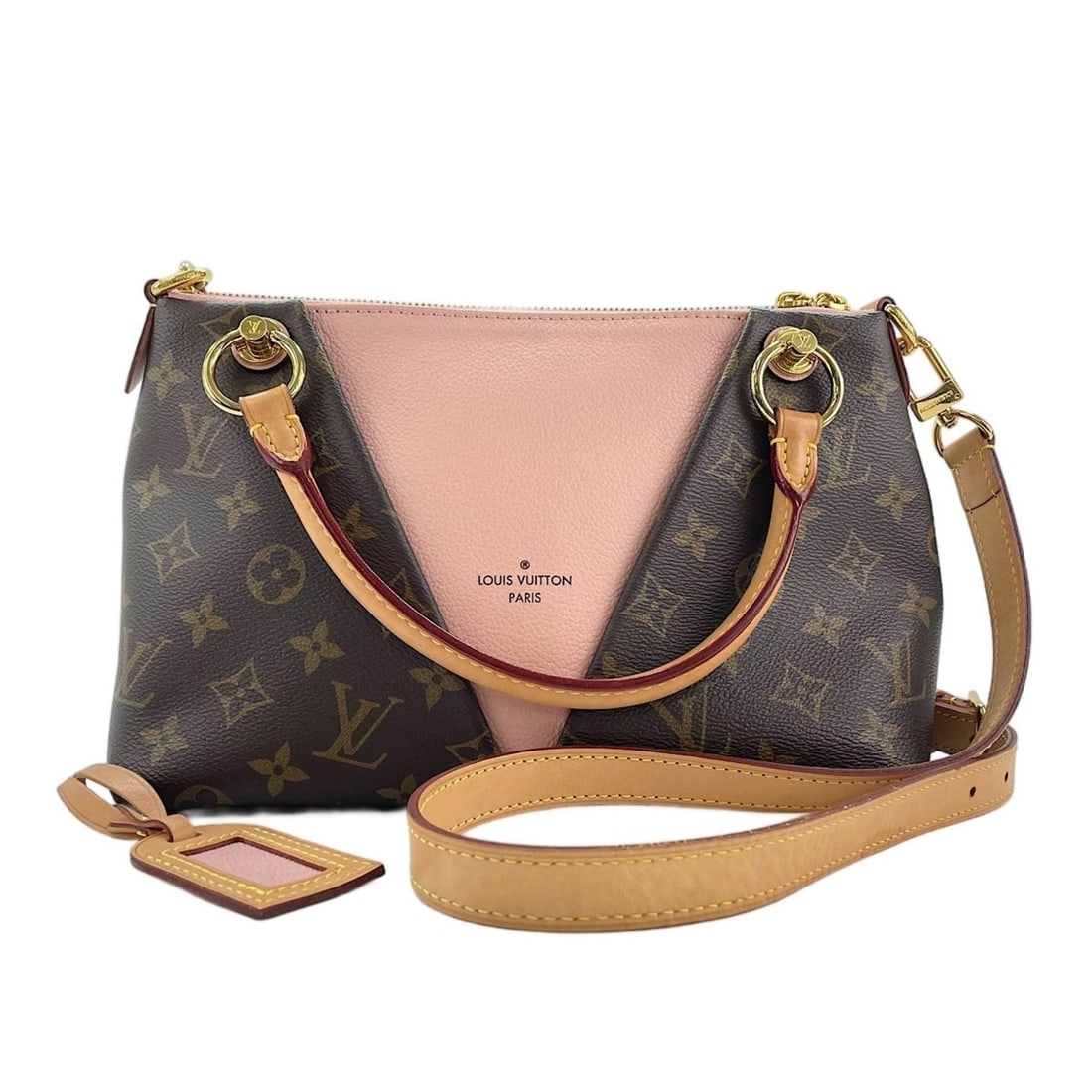 Louis Vuitton V Tote BB Handbag, Brown: --- Catalog ---Category: SizeSize (HxWxD): 18cm x 25.5cm x 10.5cm / 7.08'' x 10.03'' x 4.13''Category: DesignType: HandbagColor: BrownGender: WomenCategory: GeneralBrand: Louis VuittonCountry of Origi