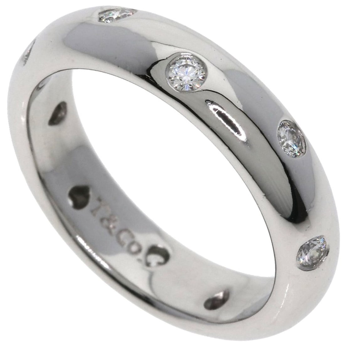 Tiffany & Co. Dots Ring, 5-Piece Diamond Platinum PT950, Women's Ring.: --- Catalog ---Category: SizeJP Size: 8US Size: 4.5Category: DesignType: Band ringGender: WomenMaterial: Platinum 950Category: GeneralBrand: Tiffany--- Item List ---Section: ConditionRanking: Rank SA 