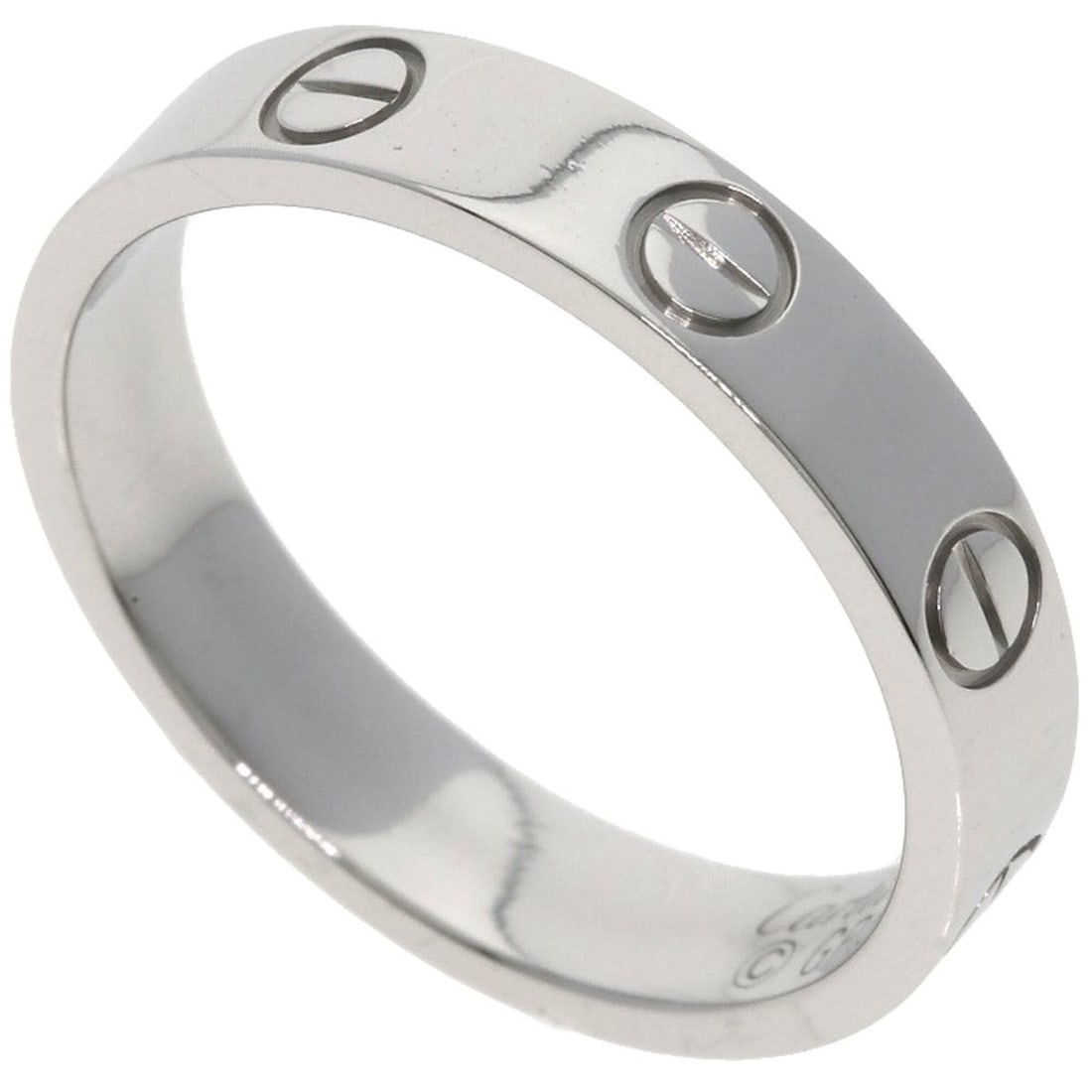 Cartier Mini Love Ring #52, Platinum PT950, Women's Ring, CARTIER: --- Catalog ---Category: SizeJP Size: 12US Size: 6.5Category: DesignType: Band ringGender: WomenMaterial: Platinum 950Category: GeneralBrand: Cartier--- Item List ---Section: ConditionRanking: Rank SA