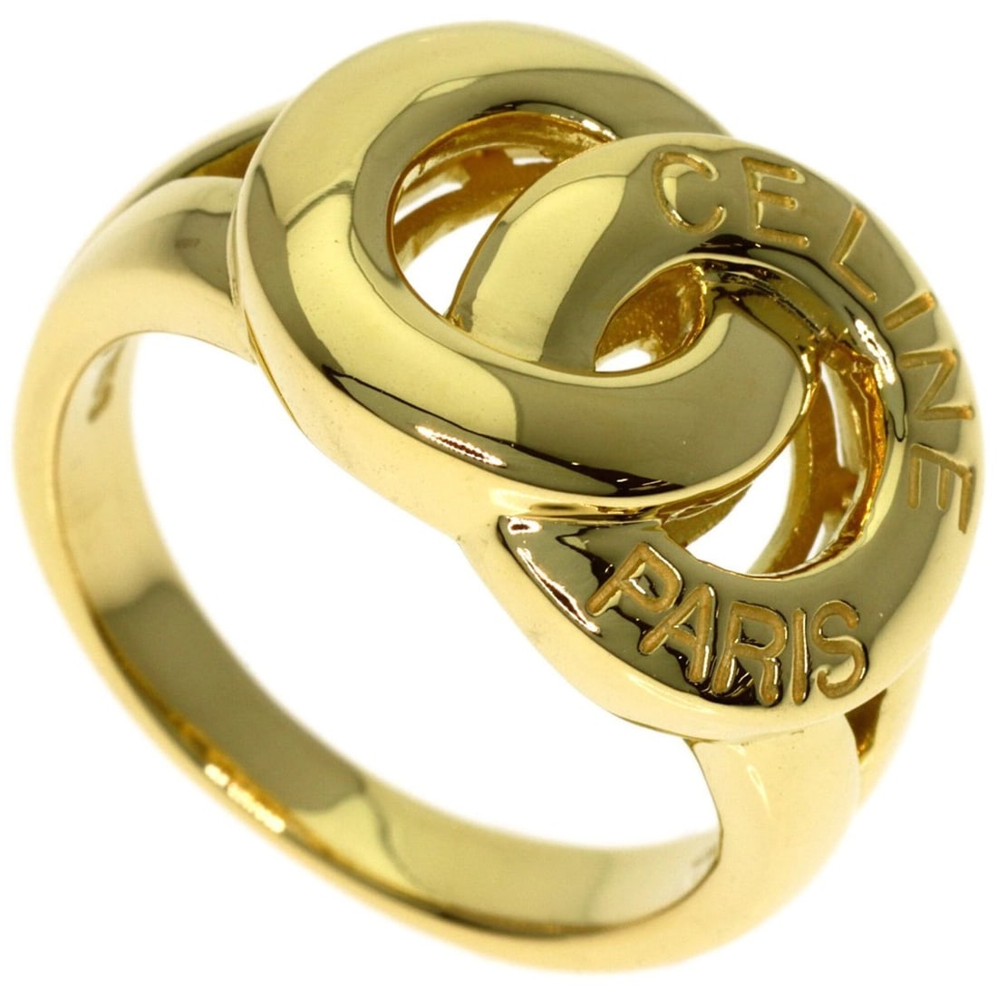 Celine Double Circle Ring, 18K Yellow Gold, Women's: --- Catalog ---Category: SizeWeight: 10.4g / 0.36oz.JP Size: 11.5US Size: 6Category: DesignType: Band ringGender: WomenMaterial: Yellow gold (18K)Category: GeneralBrand: Celine--- Item List ---Section