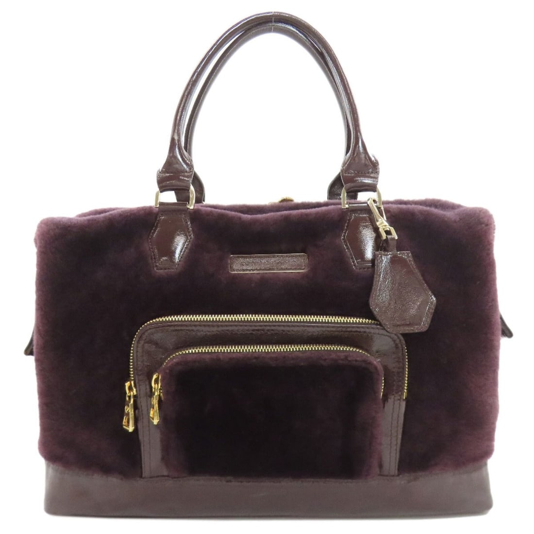 Longchamp Logo Tote Bag with Fur for Women: --- Catalog ---Category: SizeSize (HxWxD): 31cm x 38cm x 14cm / 12.2'' x 14.96'' x 5.51''Handle Length: 40cm / 15.74''Category: DesignType: Tote bagColor: PurpleGender: WomenClosure: ZipperMaterial: F