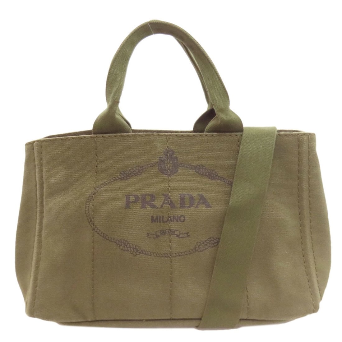 Prada BN2642 Canapa 2-Way Tote Bag, Canvas, Women's PRADA (1 of 18)