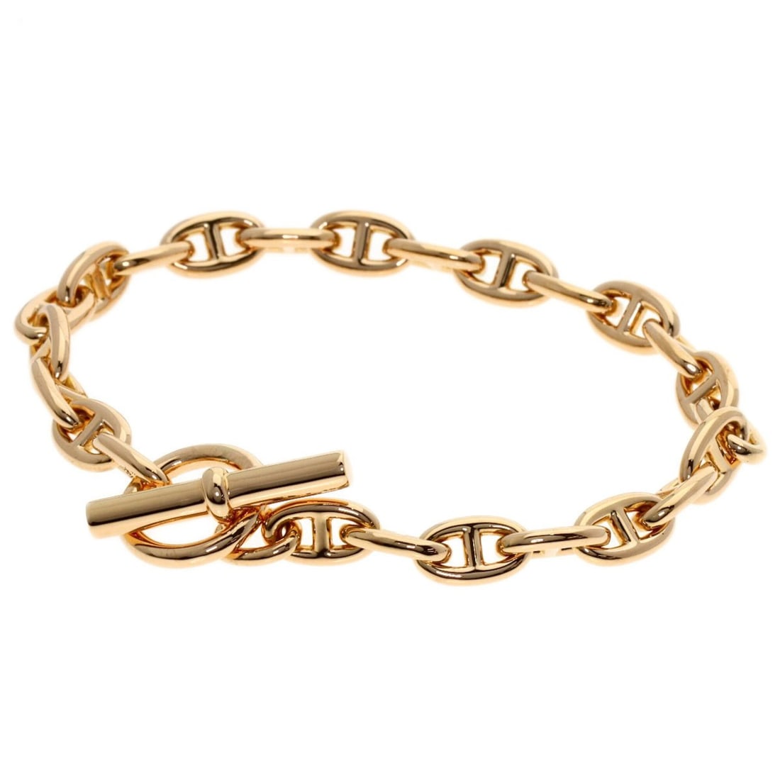 Hermes Chaine d'Ancre PPM 24-link bracelet, 18K pink gold, women's.: --- Catalog ---Category: SizeLength: 15cm / 5.9''Category: DesignType: Charm braceletColor: Pink goldGender: WomenMaterial: Pink gold (18K)Category: GeneralBrand: Hermes--- Item List ---Section: Condi