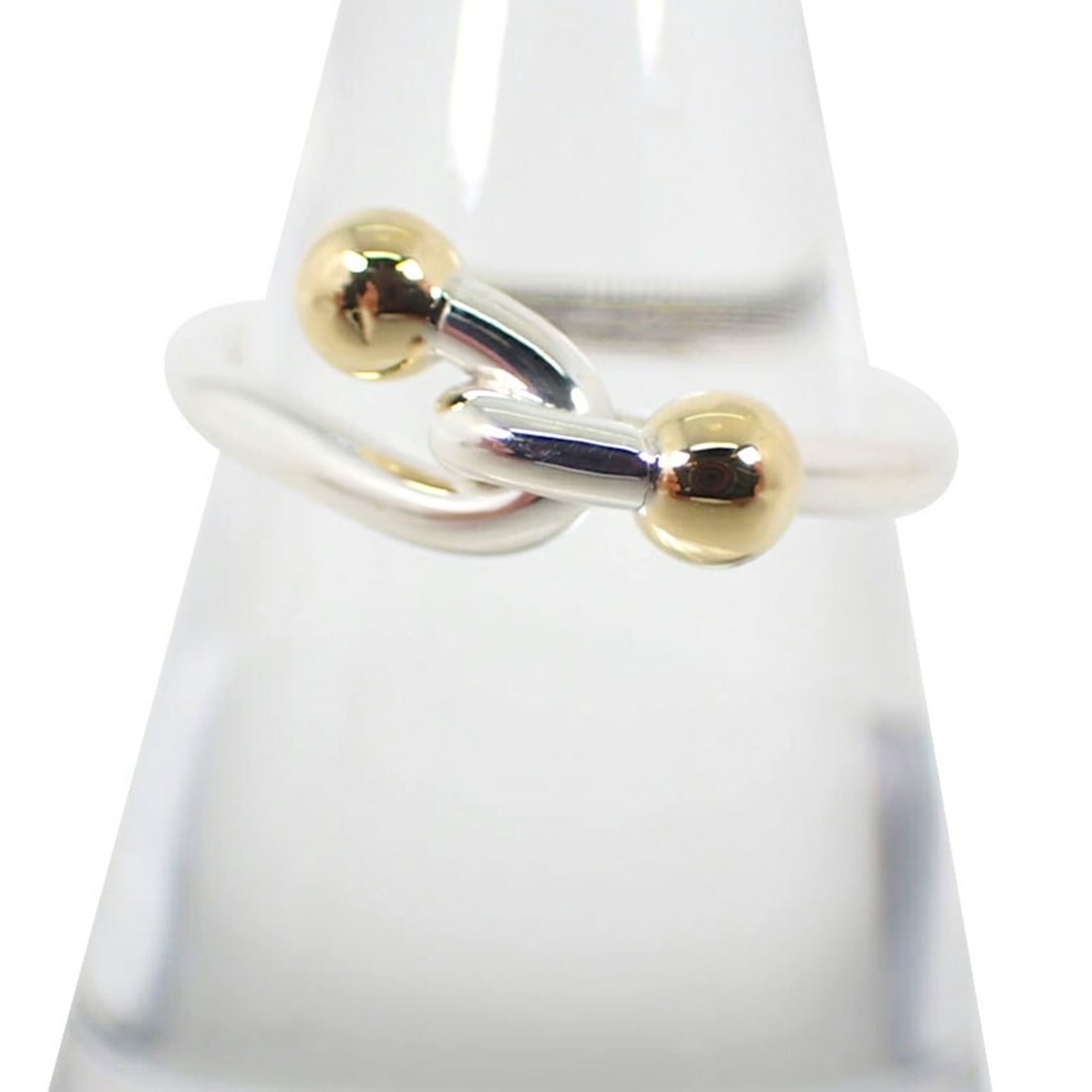 TIFFANY & Co. 925 750 Double Eye Ring, Size 12.5: --- Catalog ---Category: SizeUS Size: 6.5Brand Size: 52Category: DesignType: Band ringGender: WomenMaterial: Sterling silver 925, Yellow gold (18K)Category: GeneralBrand: Tiffany--- Item List ---Secti